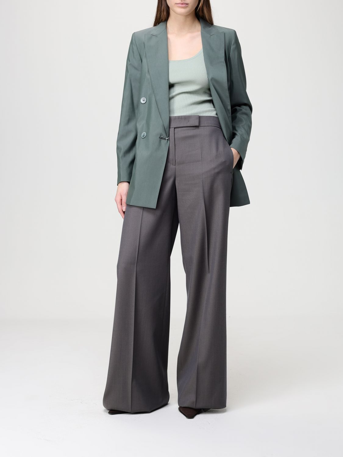 Max Mara Max Mara Jacket Woman Green Size L / US 10 / IT 46 - 2 Thumbnail