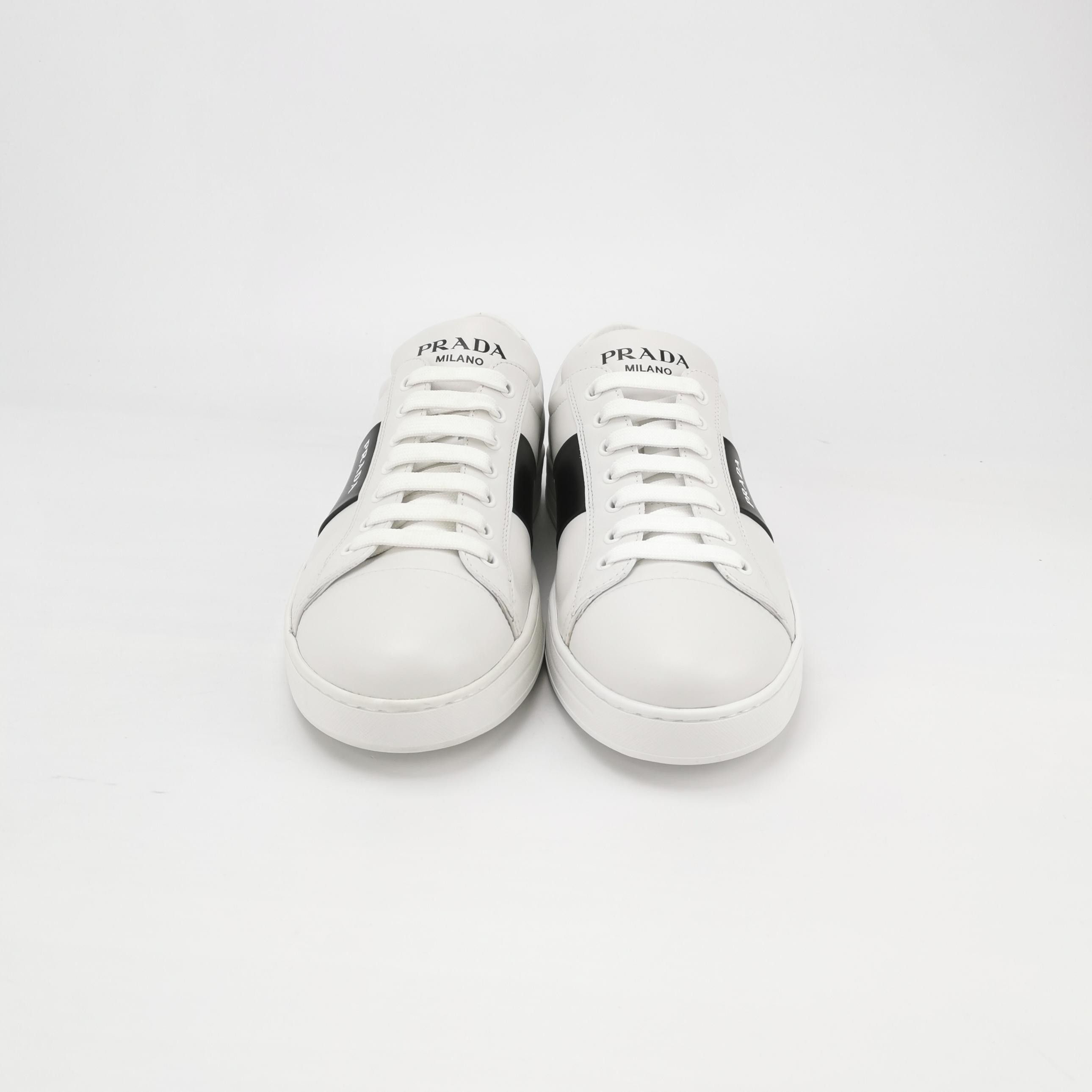 Prada Prada Logo Leather Sneakers 10.5 Size US 10 / EU 43 - 4 Thumbnail
