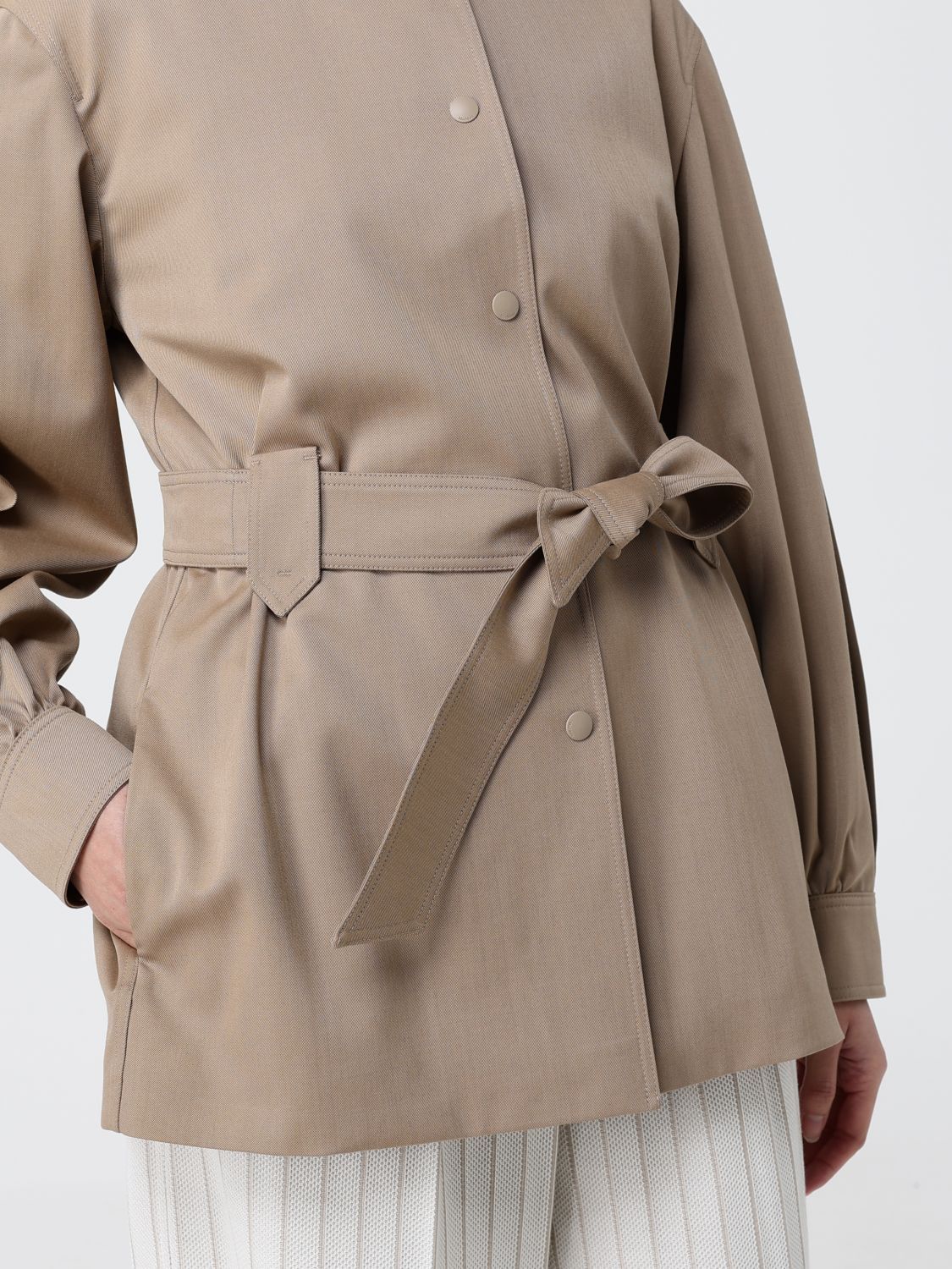 Max Mara Max Mara Jacket Woman Beige Size XL / US 12-14 / IT 48-50 - 4 Thumbnail