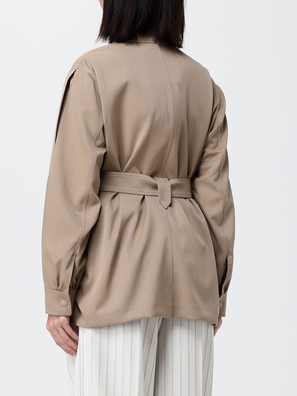 Max Mara Max Mara Jacket Woman Beige Size XL / US 12-14 / IT 48-50 - 2 Thumbnail