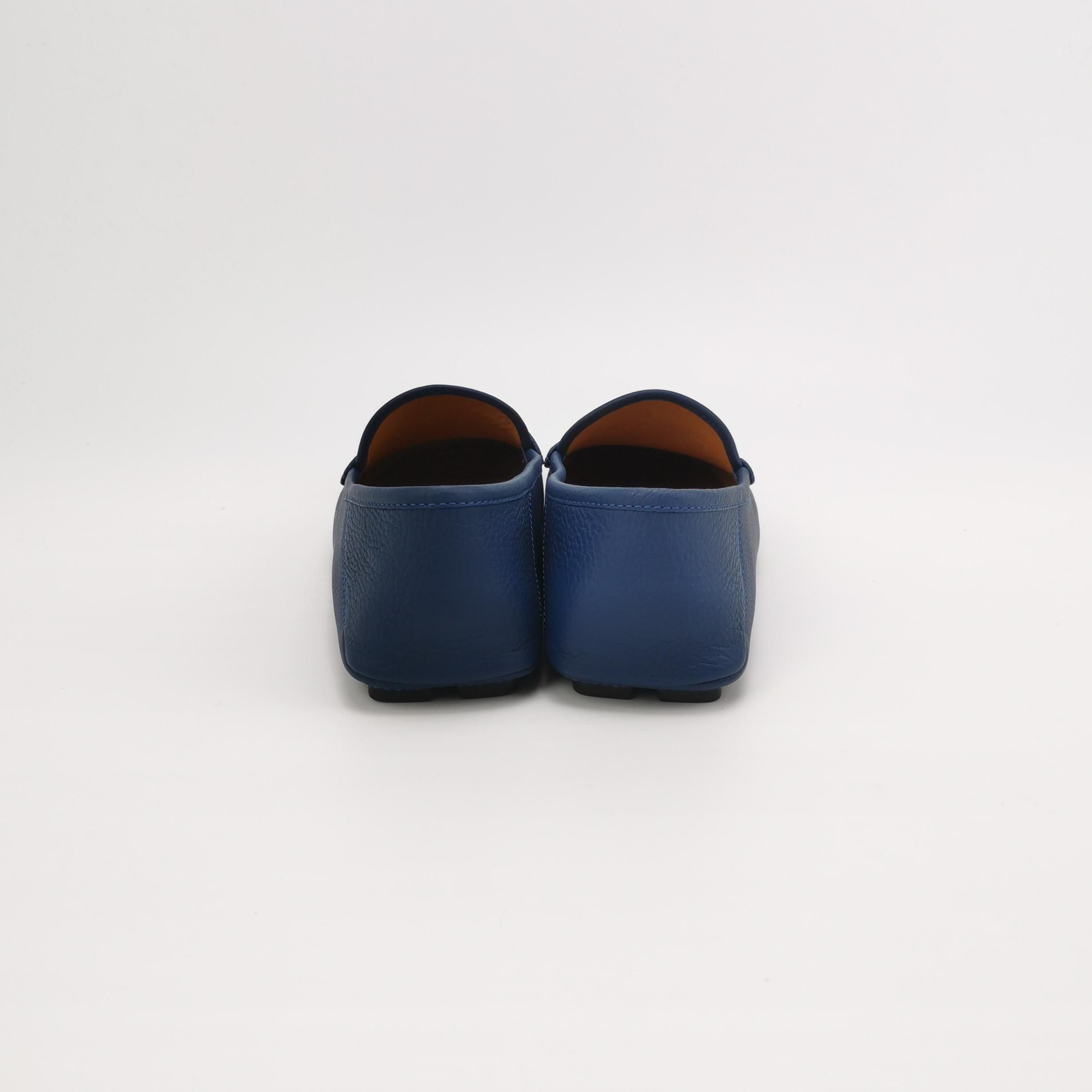 Gucci Gucci Blue Leather Horsebit Slip Ons 40 Size US 7 / EU 40 - 5 Thumbnail