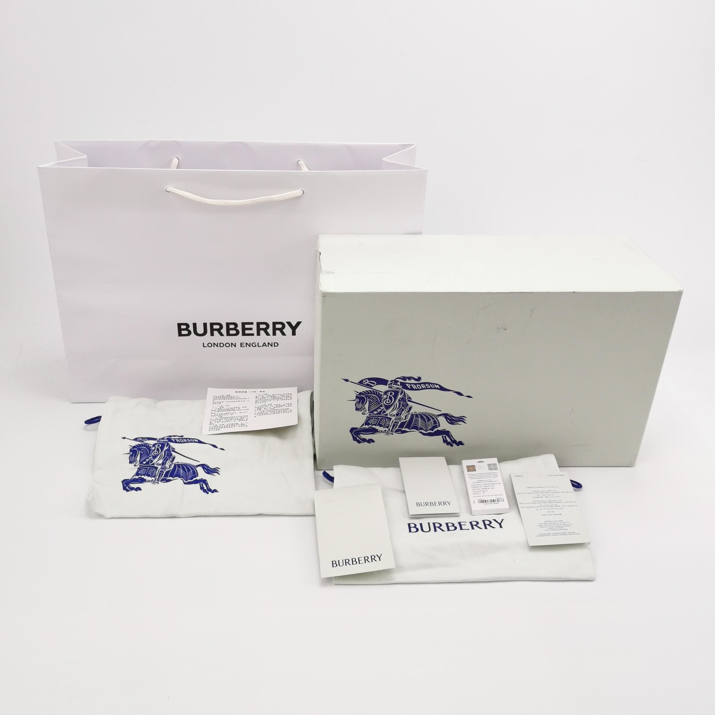 Burberry Burberry Shield Leather Square Toe Loafers EU 39 Size US 6 / EU 39 - 7 Thumbnail