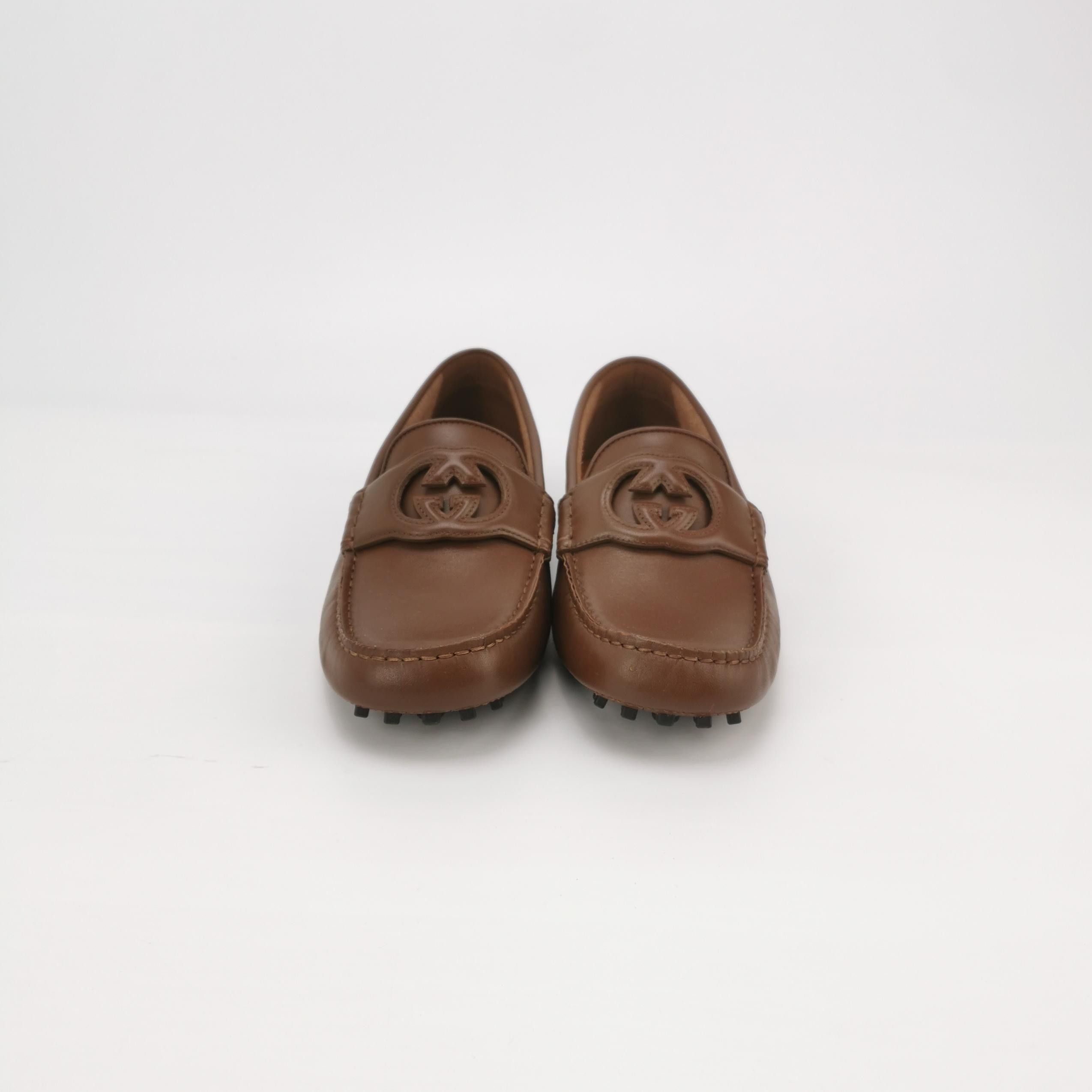 Gucci Gucci Interlocking G Leather Driving Shoes 39.5 Size US 6 / EU 39 - 4 Thumbnail