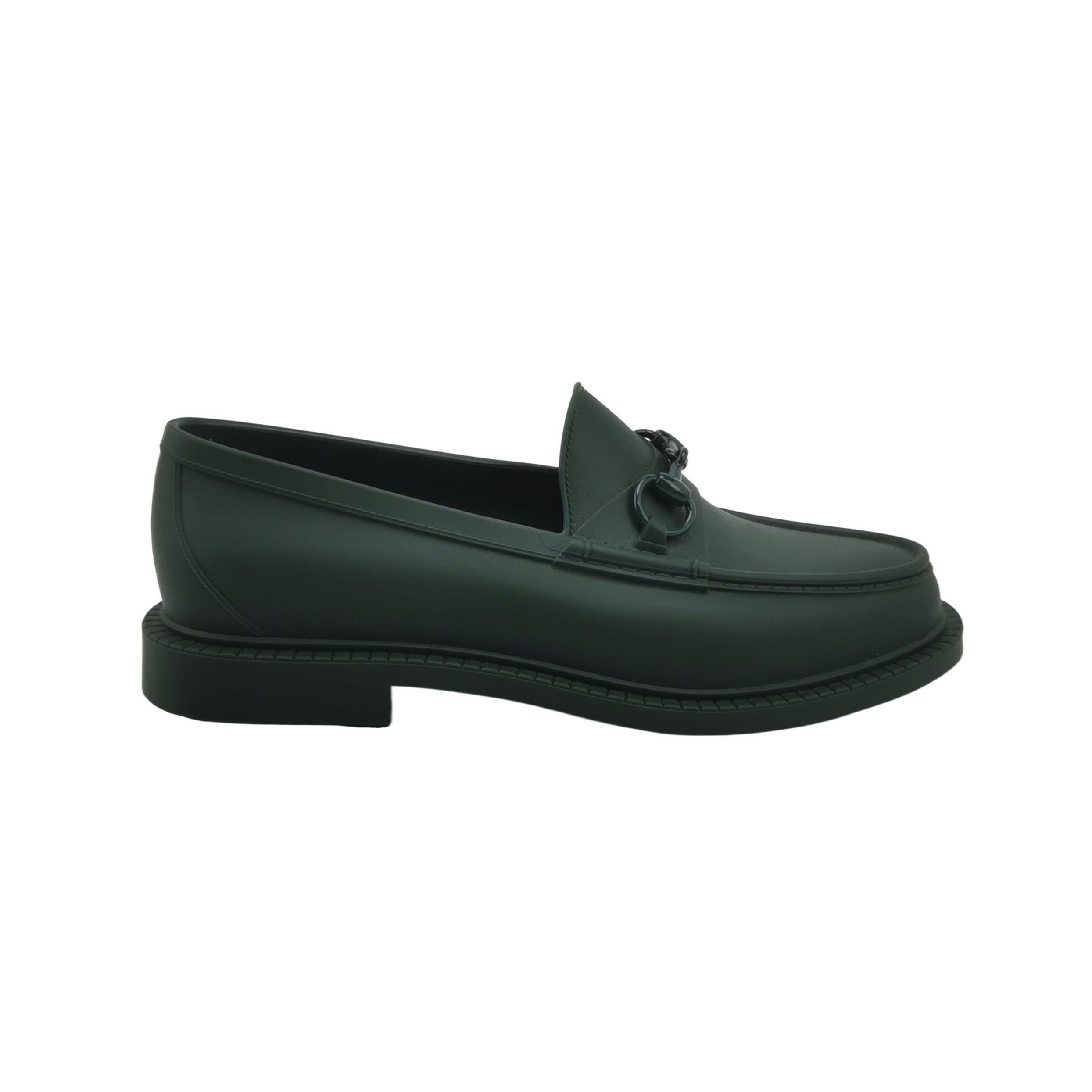 Gucci Gucci Horsebit Green Rubber Loafers EU 41 Size US 8 / EU 41 - 2 Thumbnail