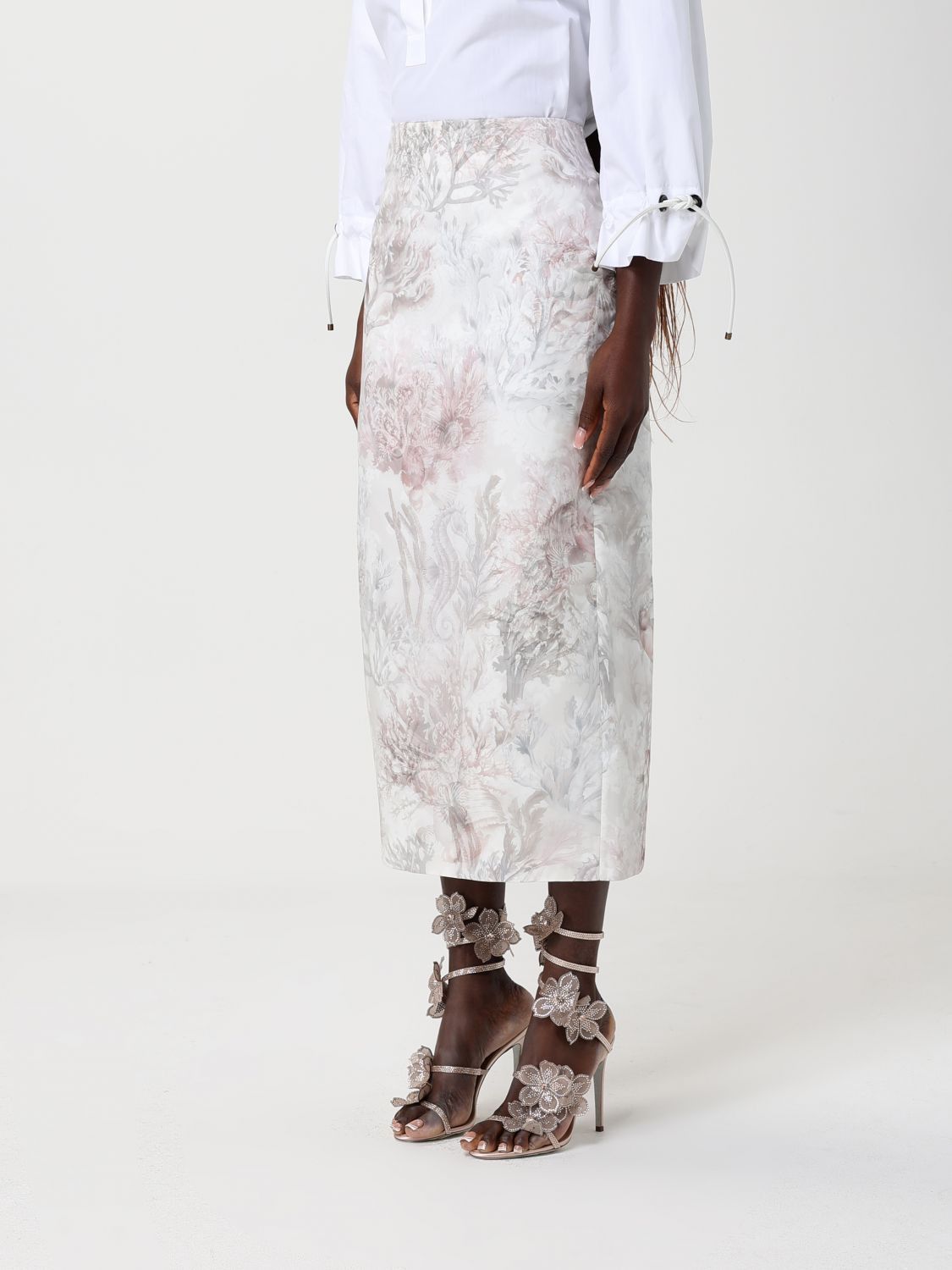 Max Mara Max Mara Skirt Woman White Size 28" / US 6 / IT 42 - 4 Thumbnail
