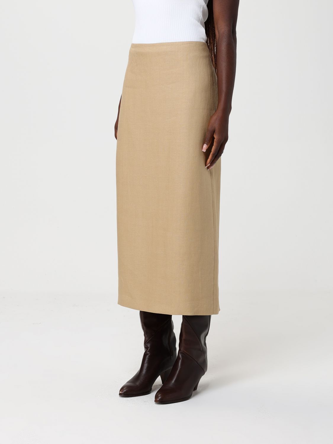 Max Mara Max Mara Skirt Woman Beige Size 26" / US 2 / IT 38 - 4 Thumbnail
