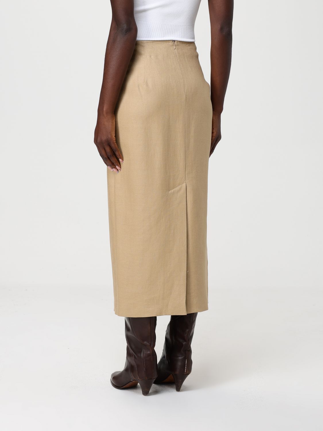 Max Mara Max Mara Skirt Woman Beige Size 27" / US 4 / IT 40 - 3 Thumbnail