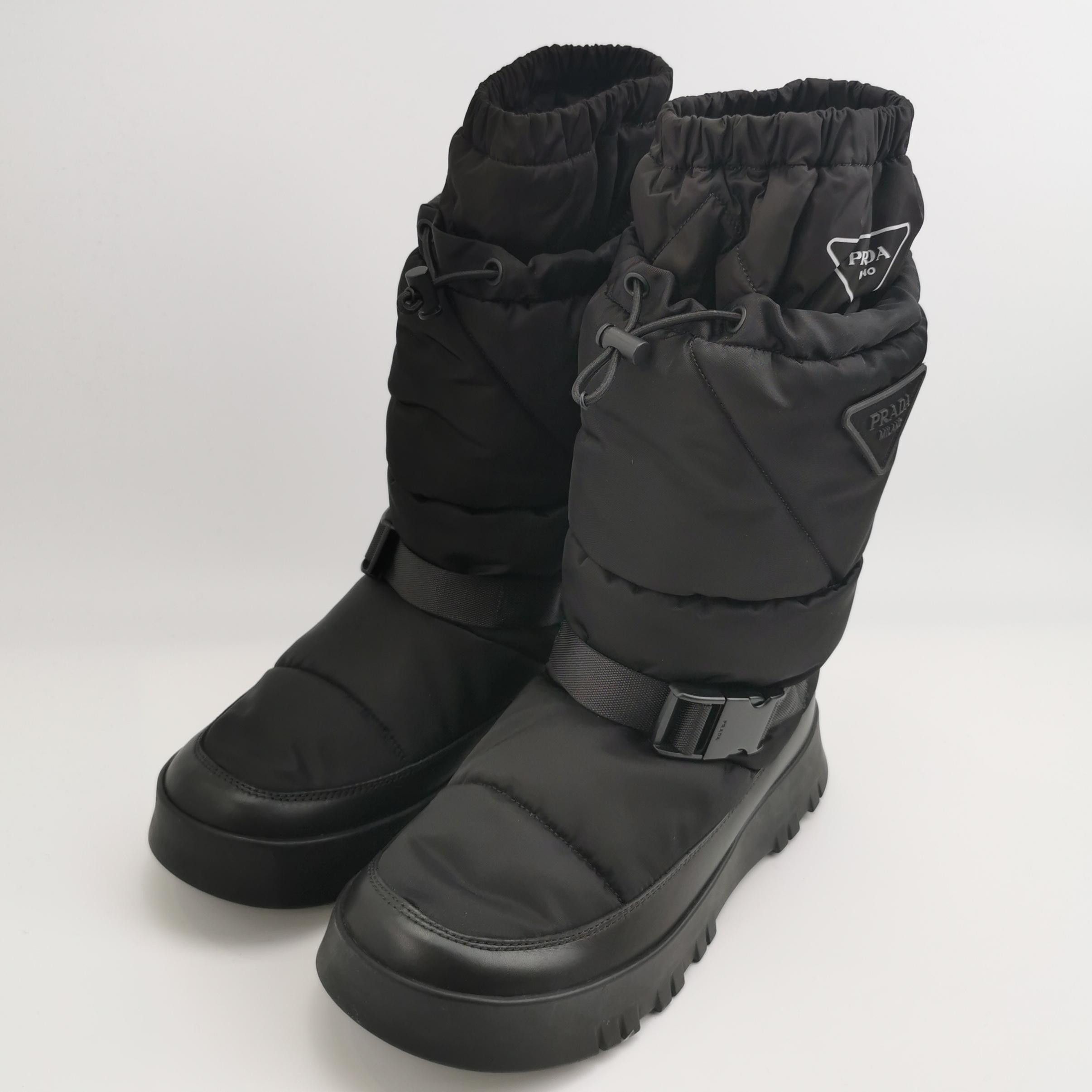 Prada Prada Padded Nylon Triangle Logo Boots EU 42 Size US 9 / EU 42 - 3 Thumbnail