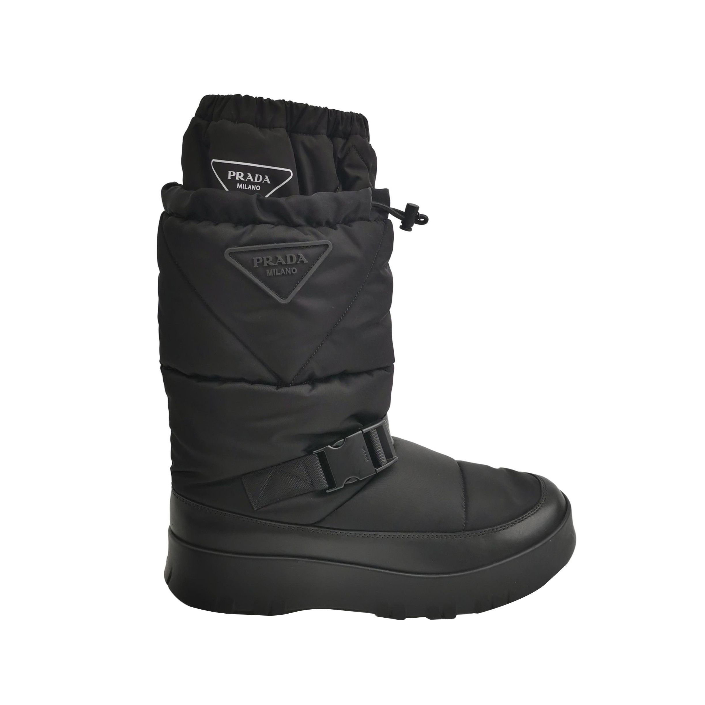 Prada Prada Padded Nylon Triangle Logo Boots EU 42 Size US 9 / EU 42 - 2 Thumbnail