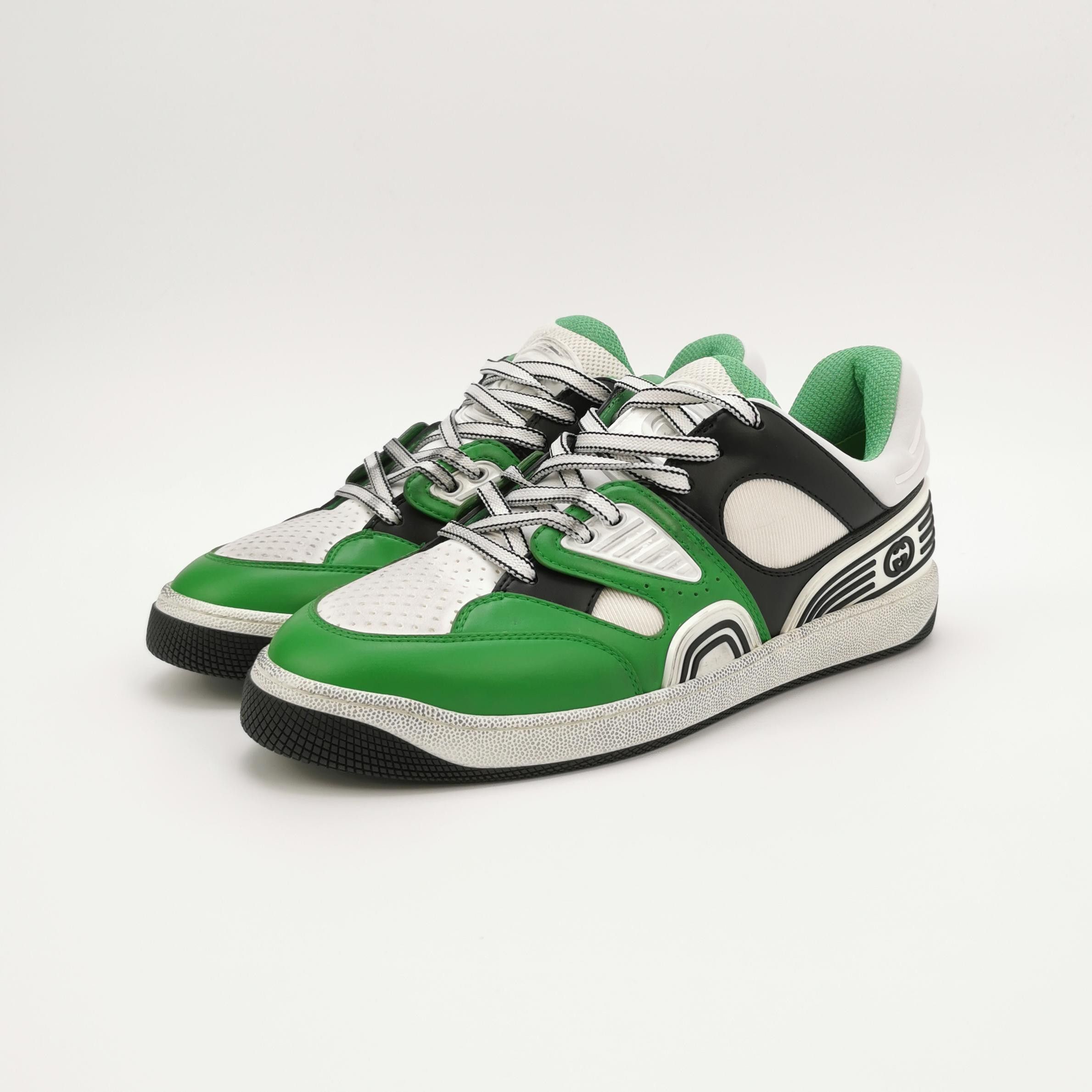 Gucci Gucci Green Multi Basket Sneakers Size 42.5 Size US 9 / EU 42 - 3 Thumbnail