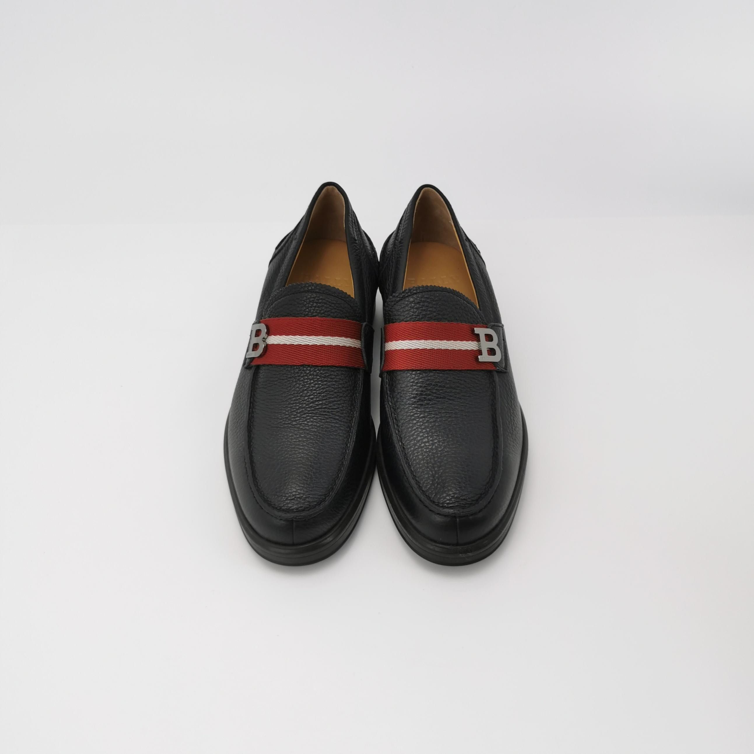 Bally Bally B Logo Webbing Grained Leather Loafers EU 39 Size US 6 / EU 39 - 4 Thumbnail