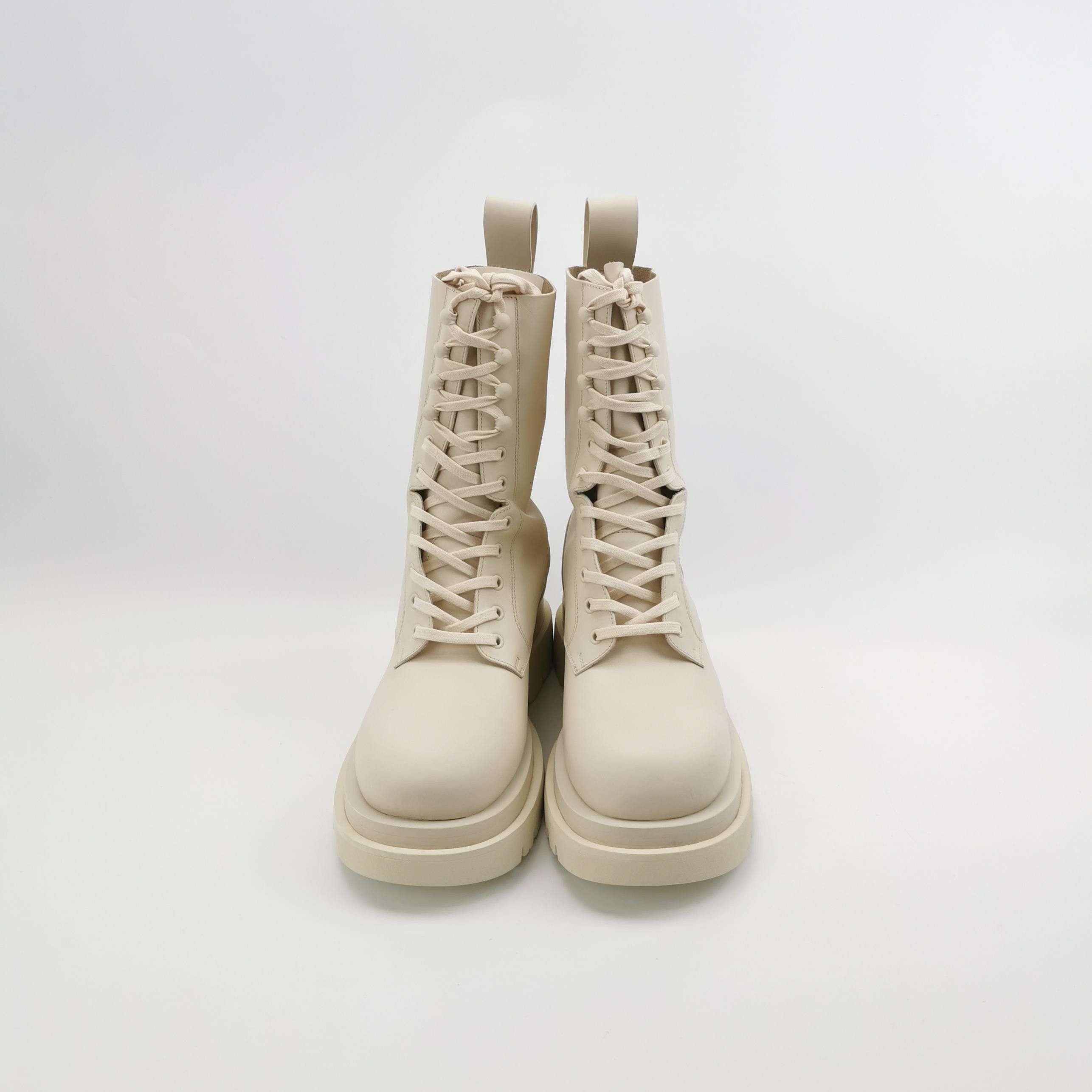 Bottega Veneta Bottega Veneta Beige Leather Lace-Up Boots 41 Size US 8 / EU 41 - 4 Thumbnail