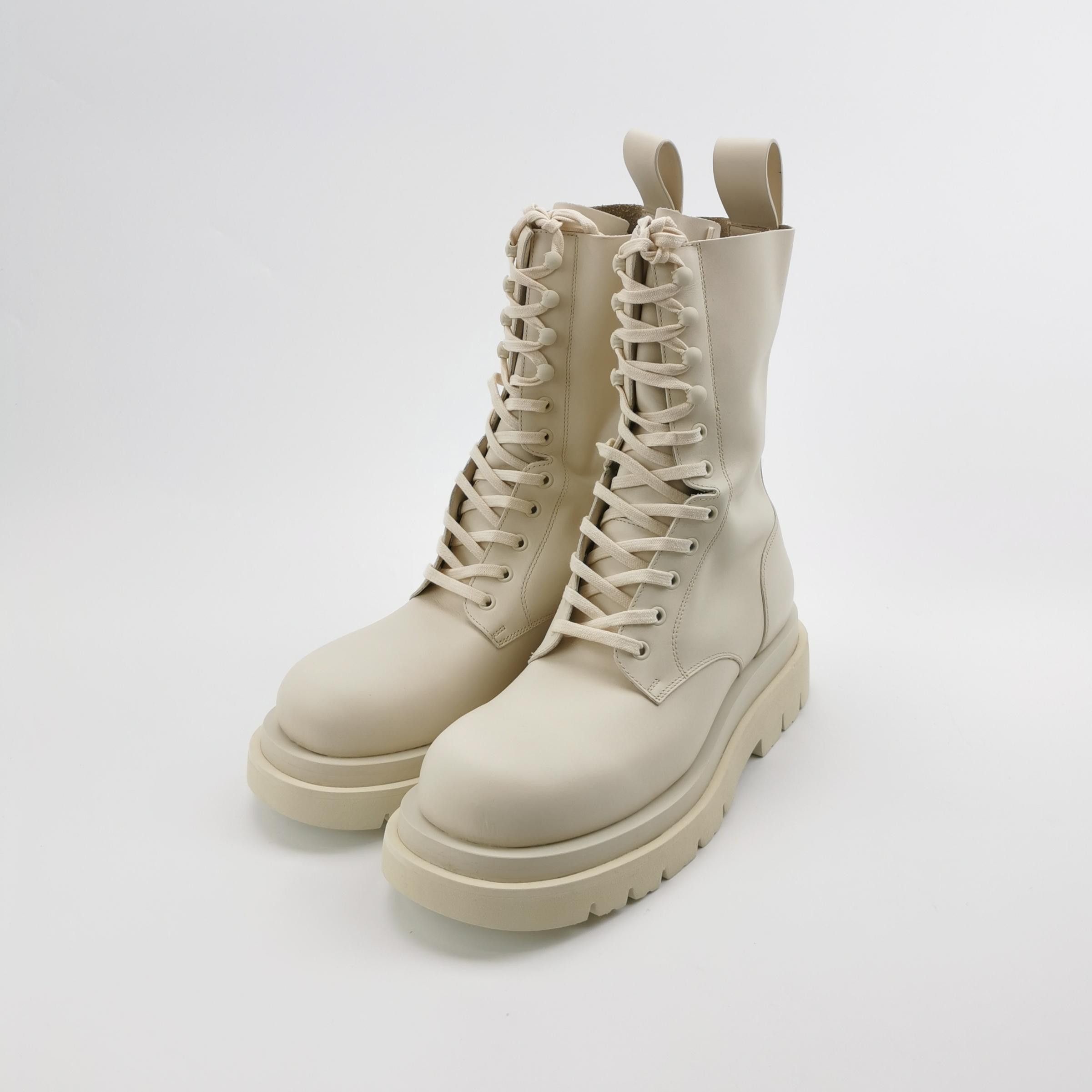 Bottega Veneta Bottega Veneta Beige Leather Lace-Up Boots 41 Size US 8 / EU 41 - 3 Thumbnail