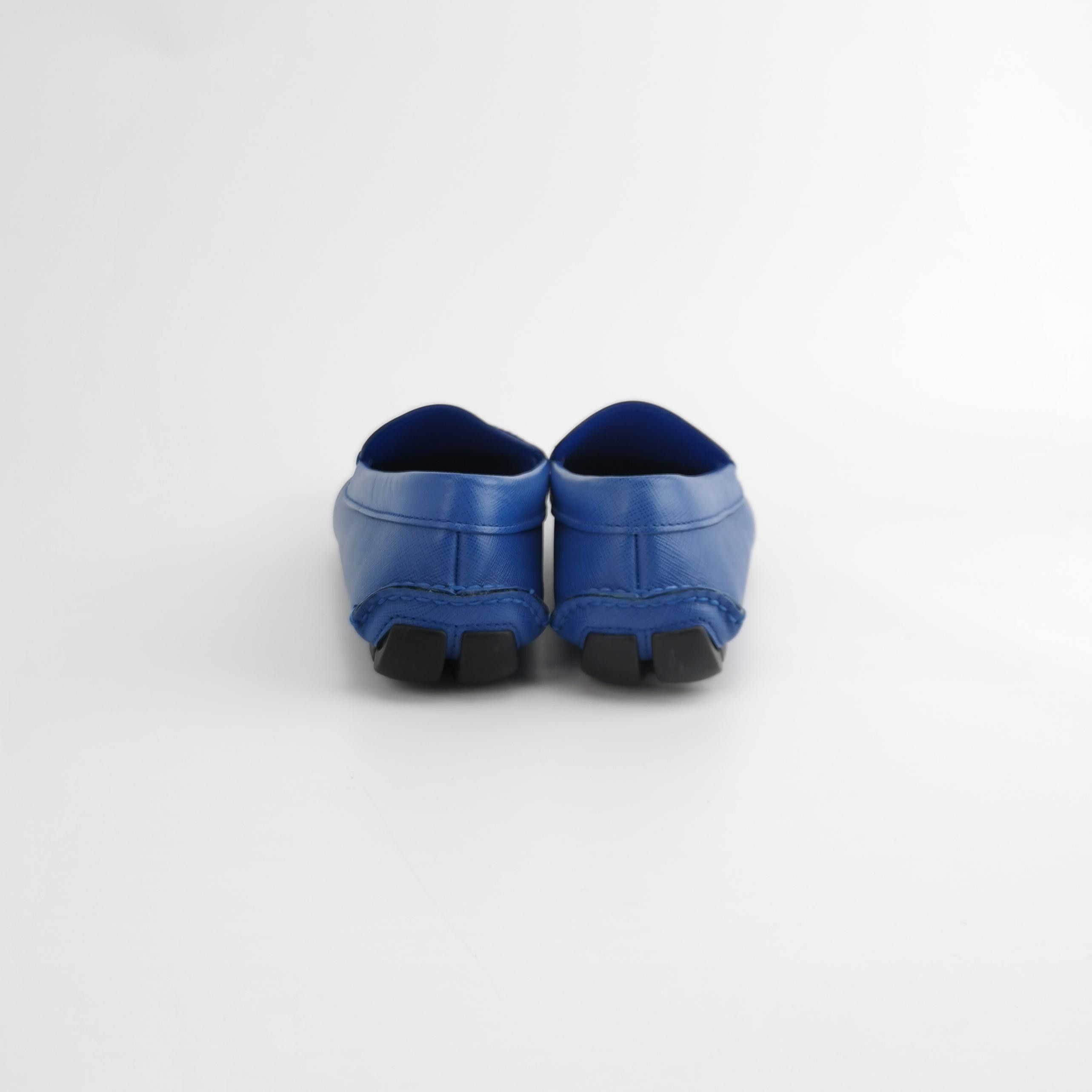 Prada Prada Blue Saffiano Leather Driving Shoes Size 40 Size US 7 / EU 40 - 5 Thumbnail