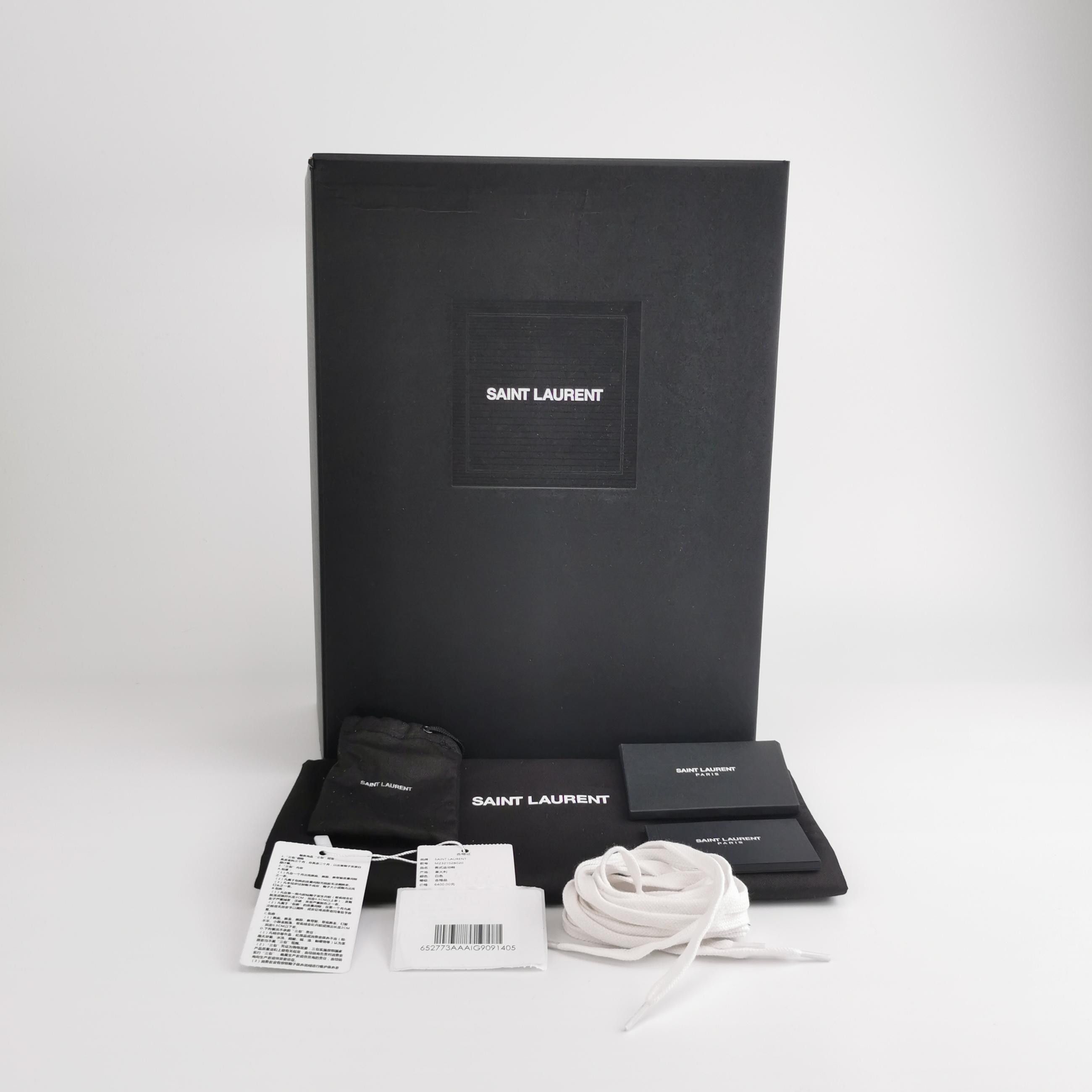 Saint Laurent Paris Saint Laurent Leather Court Classic SL/39 Sneakers EU 40.5 Size US 7 / EU 40 - 12 Thumbnail