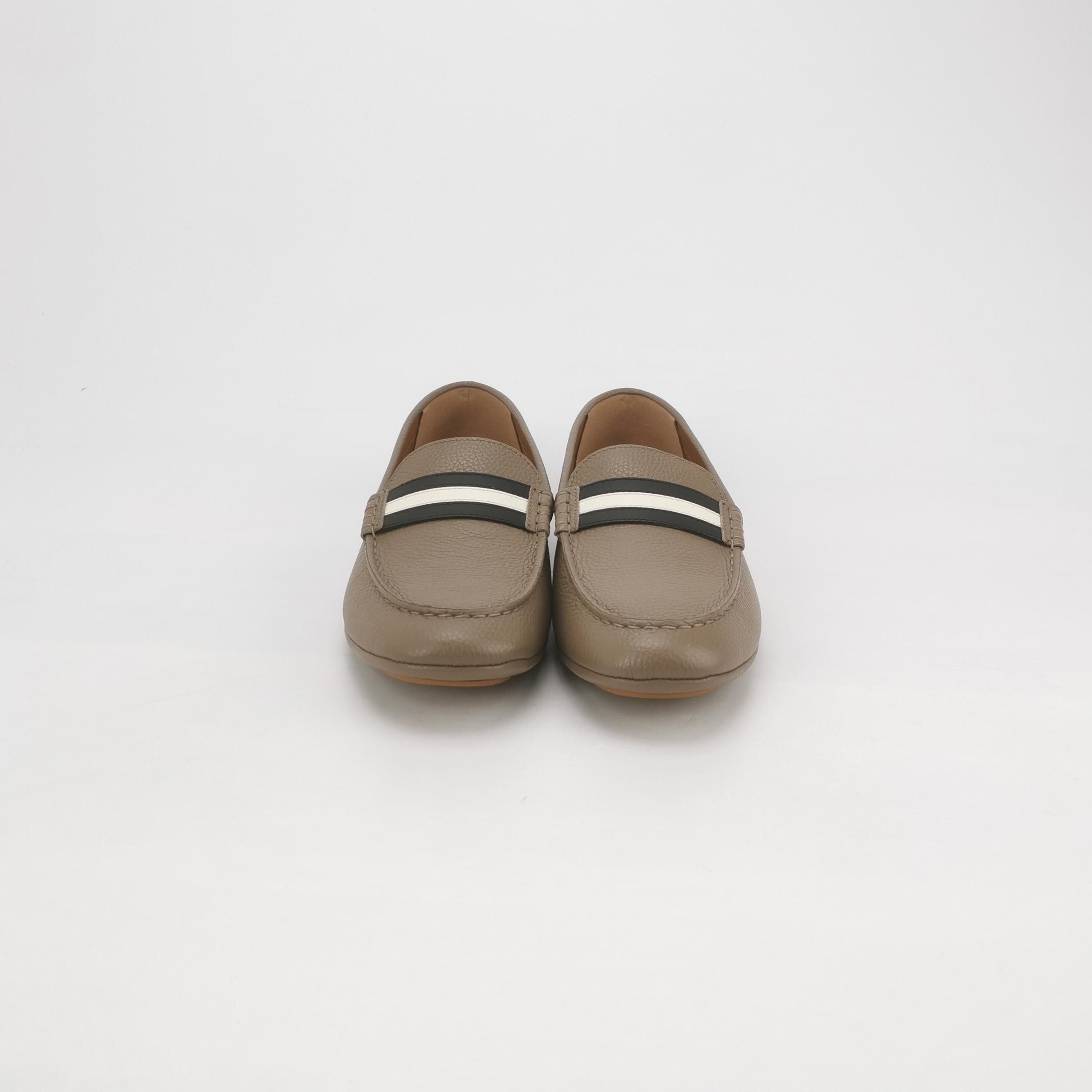 Bally Bally Stripe Detail Grained Leather Loafers EU 42 Size US 9 / EU 42 - 4 Thumbnail