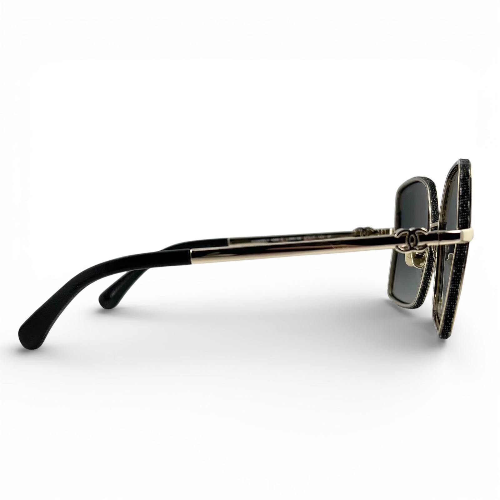 Chanel Chanel Chanel COCO Mark Square Shape Sunglasses Textile Sunglasses 4288Q DUTY FREE for USA Size ONE SIZE - 3 Thumbnail
