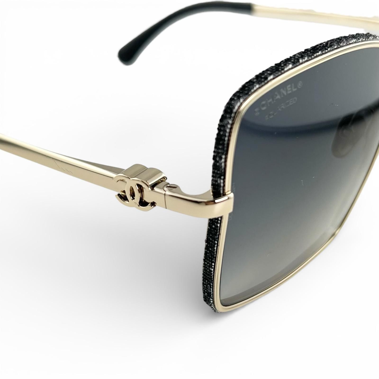 Chanel Chanel Chanel COCO Mark Square Shape Sunglasses Textile Sunglasses 4288Q DUTY FREE for USA Size ONE SIZE - 6 Thumbnail