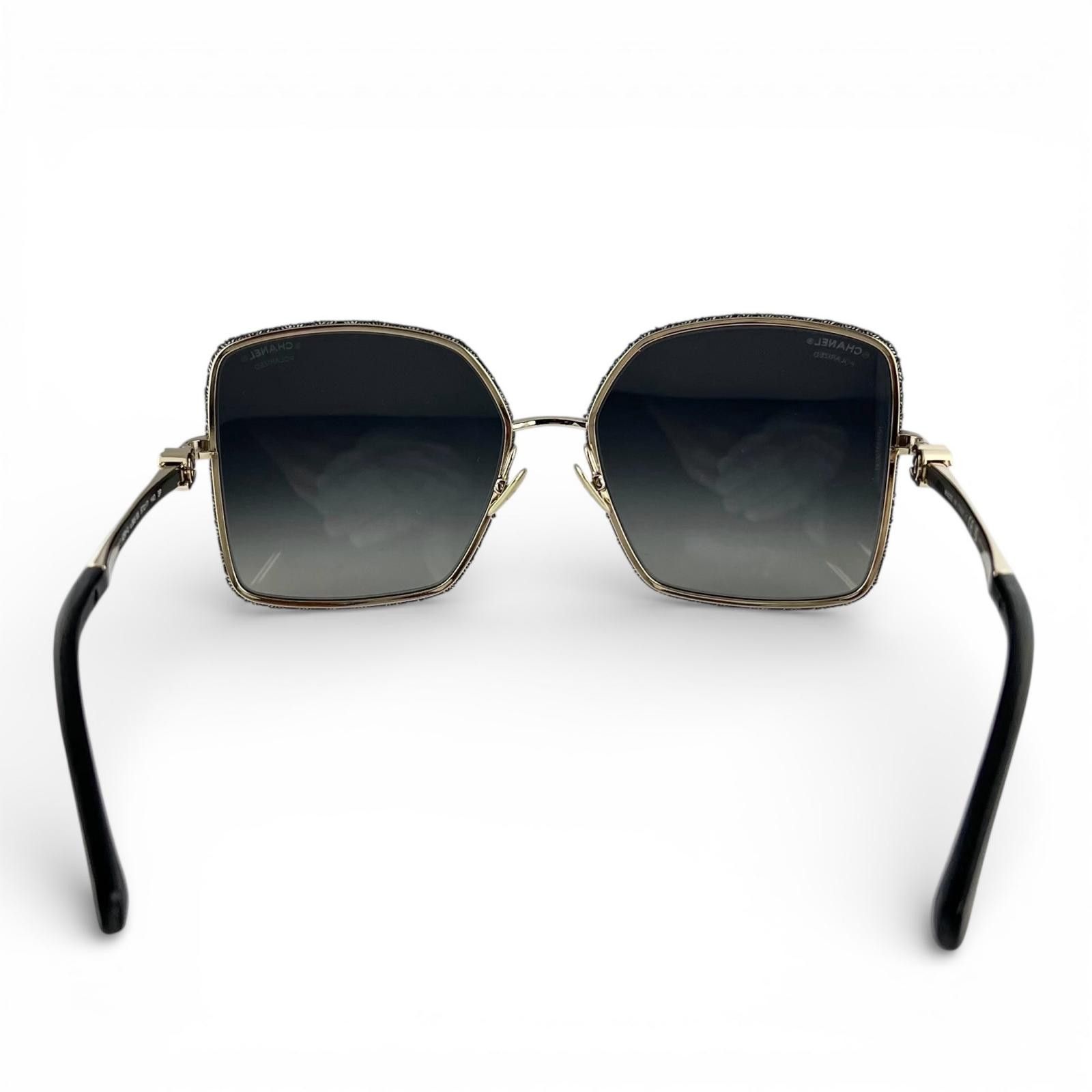 Chanel Chanel Chanel COCO Mark Square Shape Sunglasses Textile Sunglasses 4288Q DUTY FREE for USA Size ONE SIZE - 5 Thumbnail