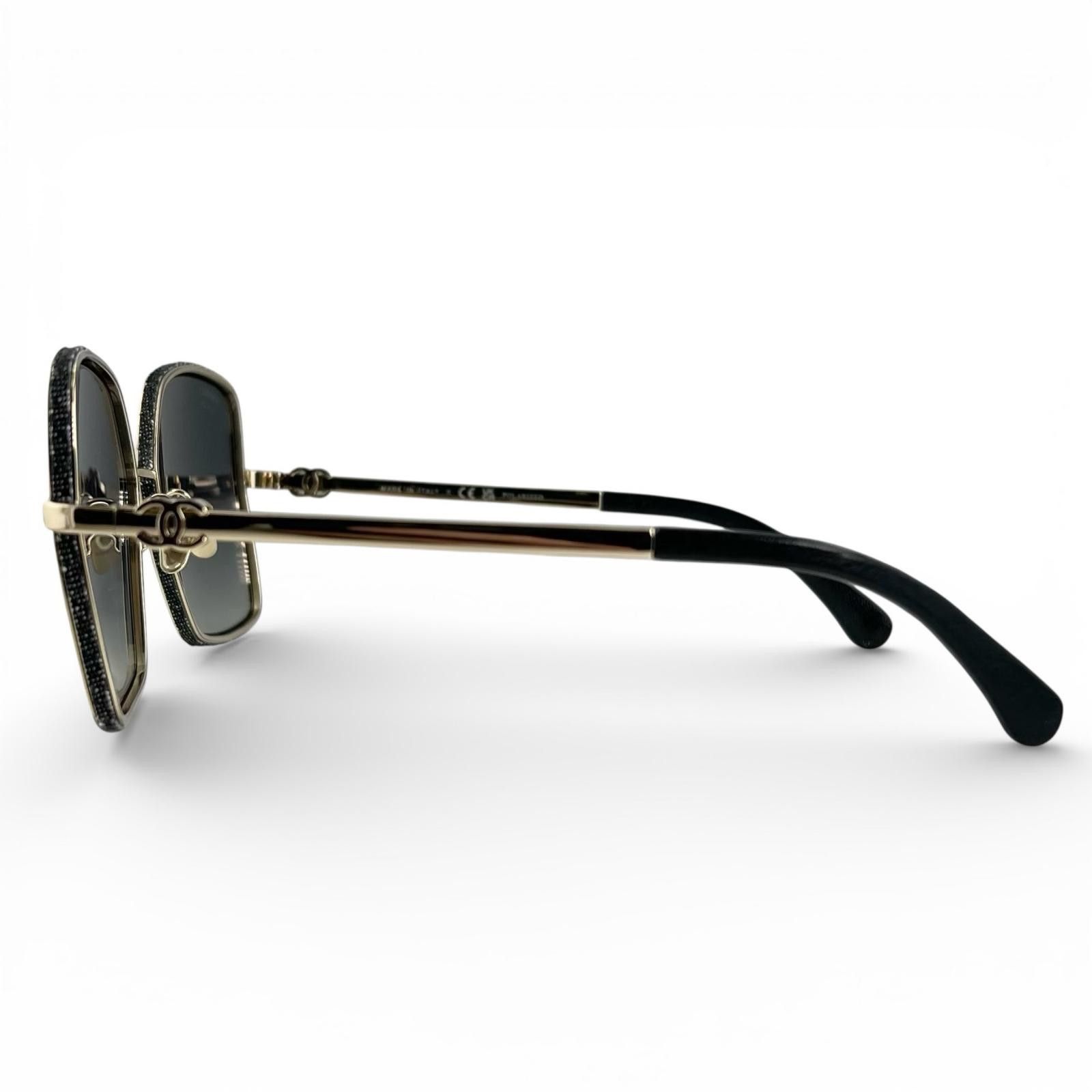 Chanel Chanel Chanel COCO Mark Square Shape Sunglasses Textile Sunglasses 4288Q DUTY FREE for USA Size ONE SIZE - 4 Thumbnail