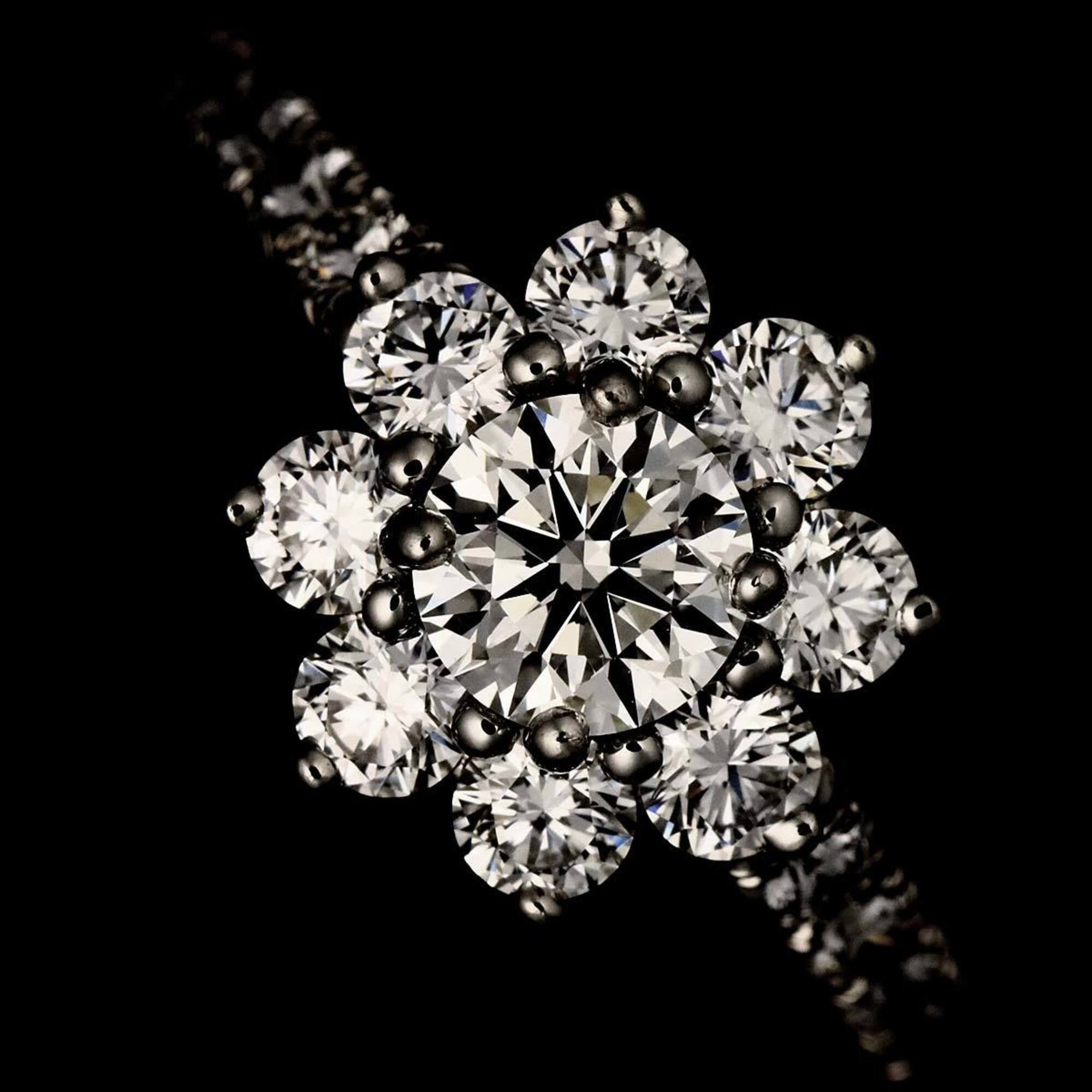 Harry Winston Harry Winston Sunflower Mini Ring, 0.37ct Diamond, Platinum (Pt) Ring (HW Diamond Ring) Size ONE SIZE - 6 Thumbnail