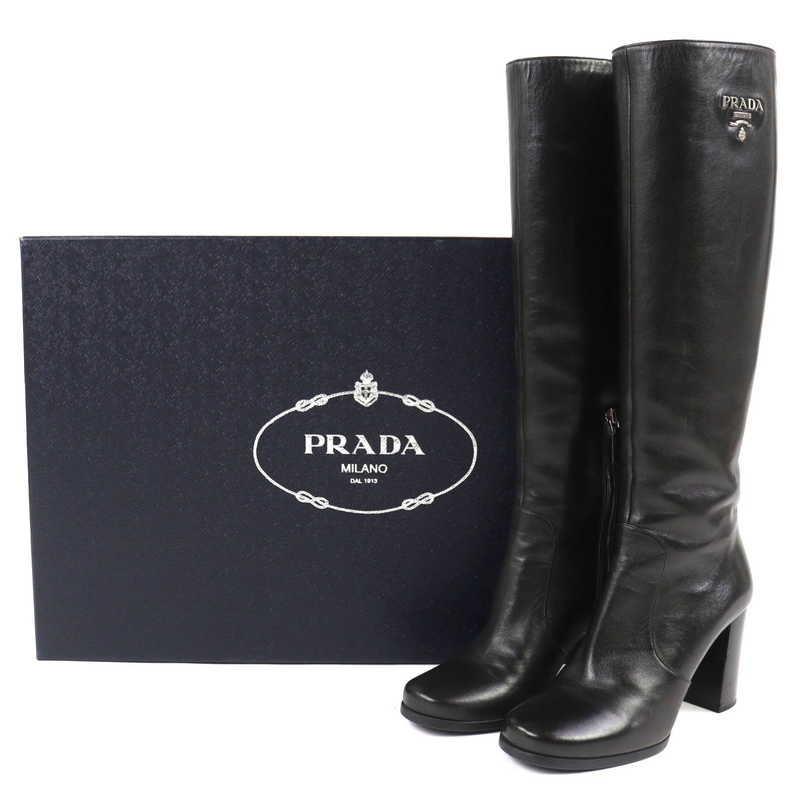 Prada Prada Prada Leather Boots Leather Shoes DUTY FREE for USA Size ONE SIZE - 2 Thumbnail