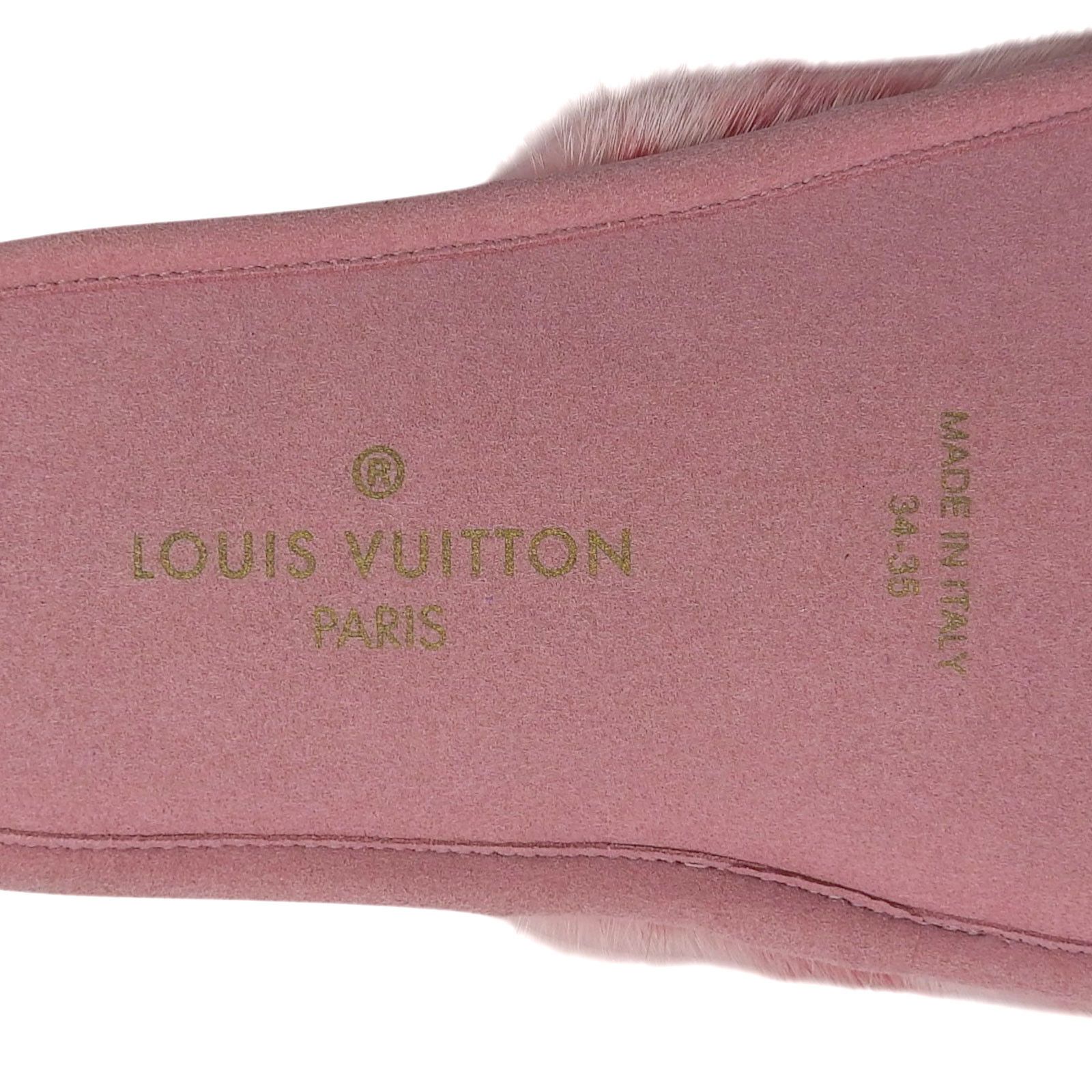 Louis Vuitton Louis Vuitton Louis Vuitton Monogram Mink Room Shoes Fur Shoes DUTY FREE for USA Size ONE SIZE - 7 Thumbnail