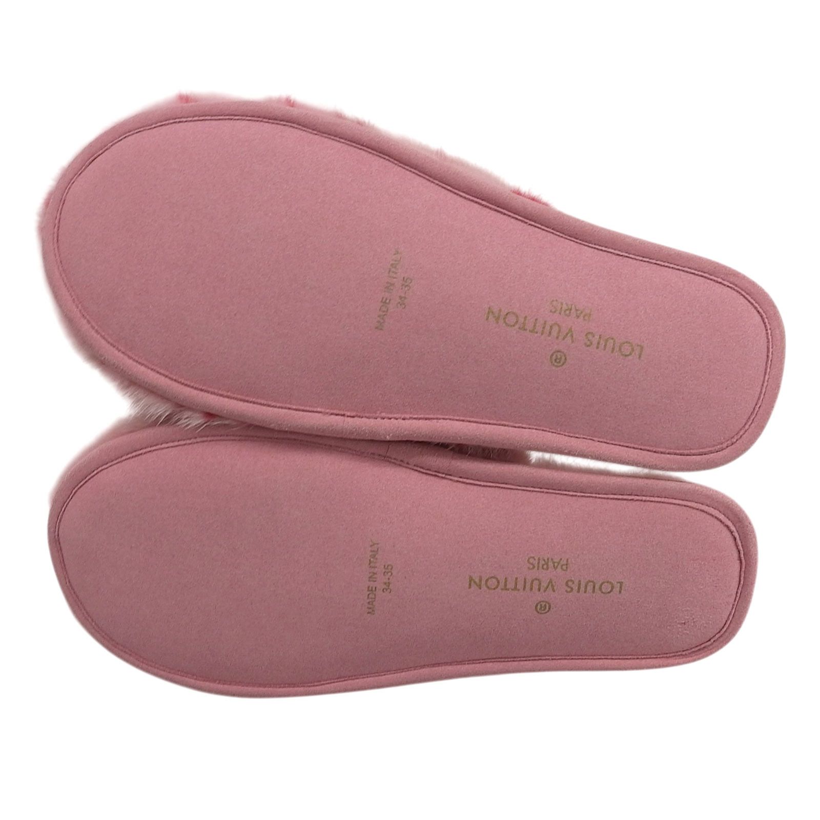 Louis Vuitton Louis Vuitton Louis Vuitton Monogram Mink Room Shoes Fur Shoes DUTY FREE for USA Size ONE SIZE - 6 Thumbnail