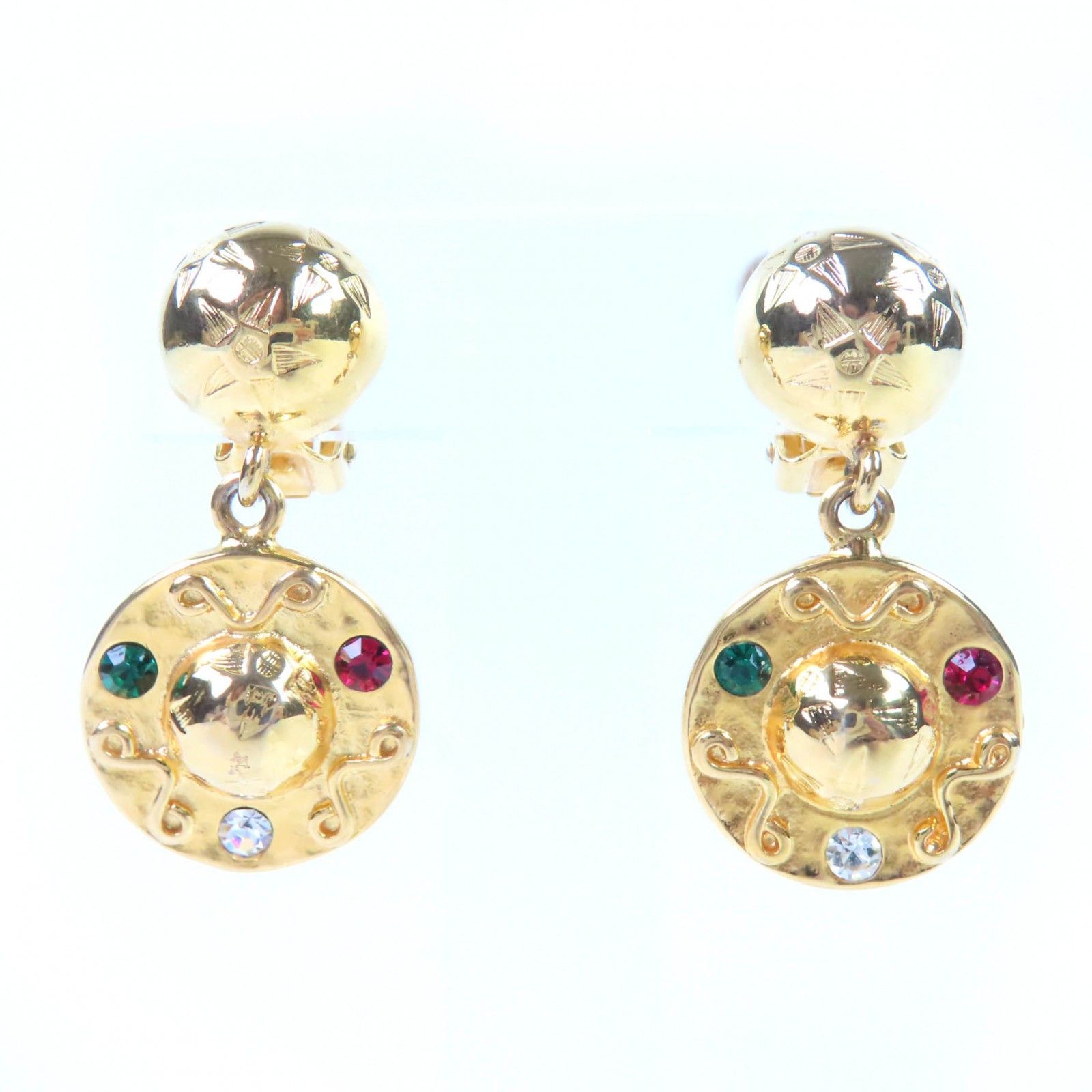 Celine Celine Celine Star Ball Multicolor Stone Earrings Metal Earrings DUTY FREE for USA Size ONE SIZE - 2 Thumbnail