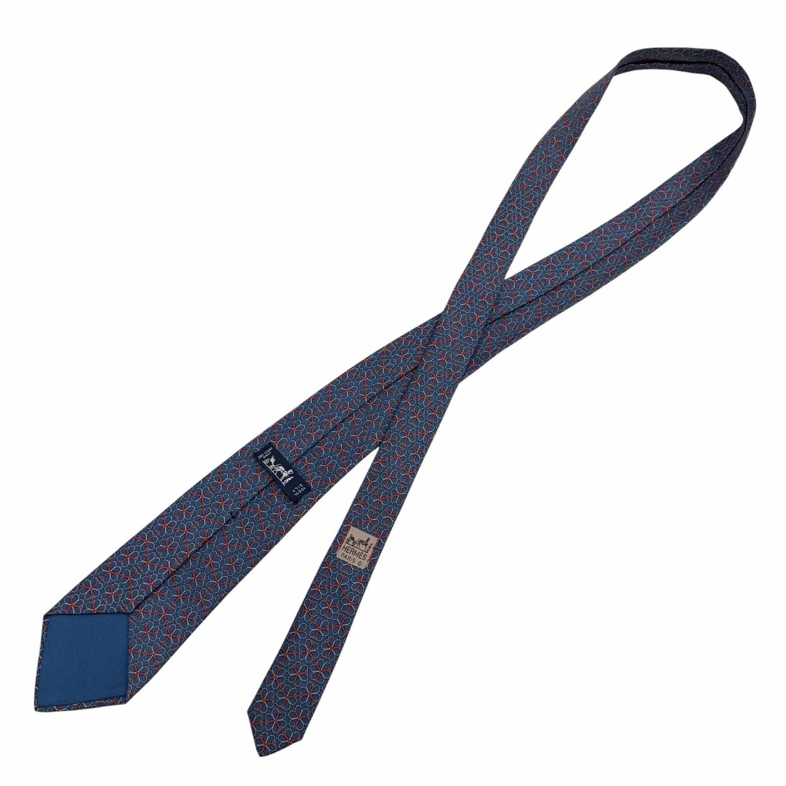 Hermes Hermes Hermes Silk Tie Textile Necktie DUTY FREE for USA Size ONE SIZE - 4 Thumbnail