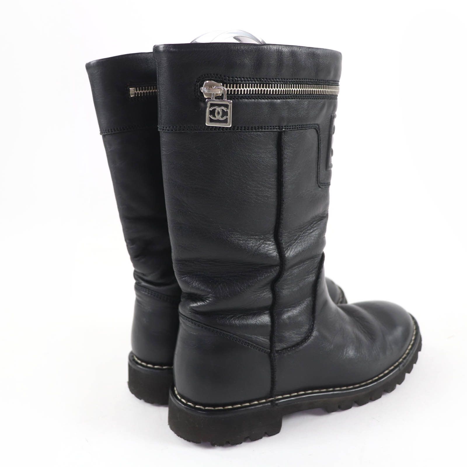 Chanel Chanel Chanel Coco Cocoon Leather Short Boots Leather Shoes G26537 DUTY FREE for USA Size ONE SIZE - 2 Thumbnail