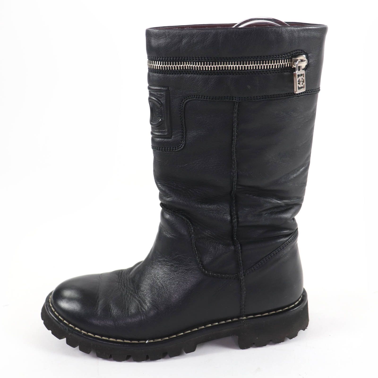 Chanel Chanel Chanel Coco Cocoon Leather Short Boots Leather Shoes G26537 DUTY FREE for USA Size ONE SIZE - 4 Thumbnail