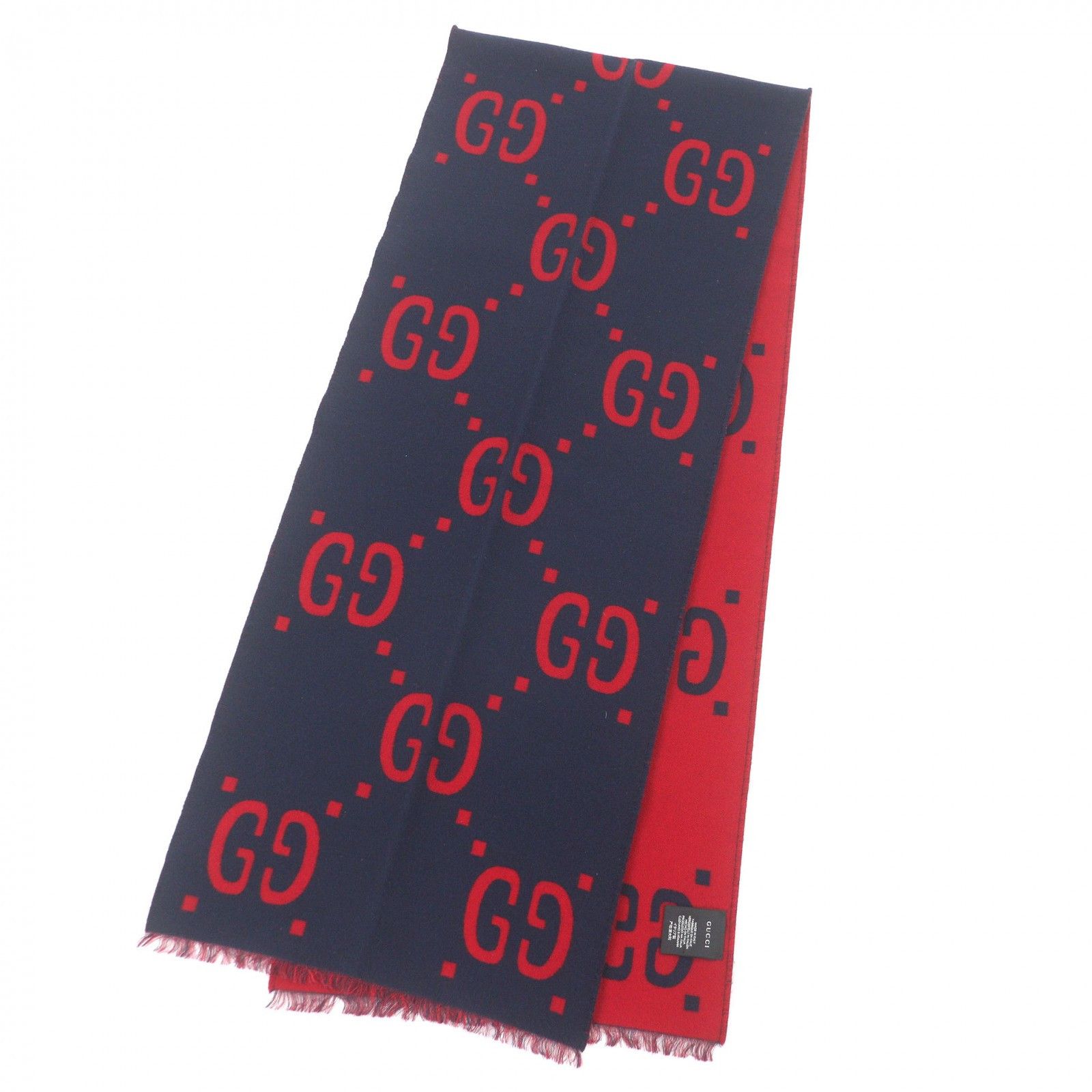 Gucci Gucci Gucci Jumbo GG Jacquard Wool Silk Scarf Textile Scarf DUTY FREE for USA Size ONE SIZE - 3 Thumbnail