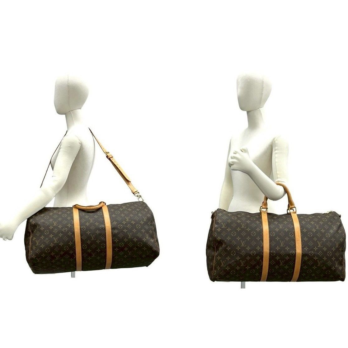 Louis Vuitton Louis Vuitton Louis Vuitton Keepall Bandouliere Monogram Boston Bag Textile Travel Bag DUTY FREE for USA Size ONE SIZE - 3 Thumbnail