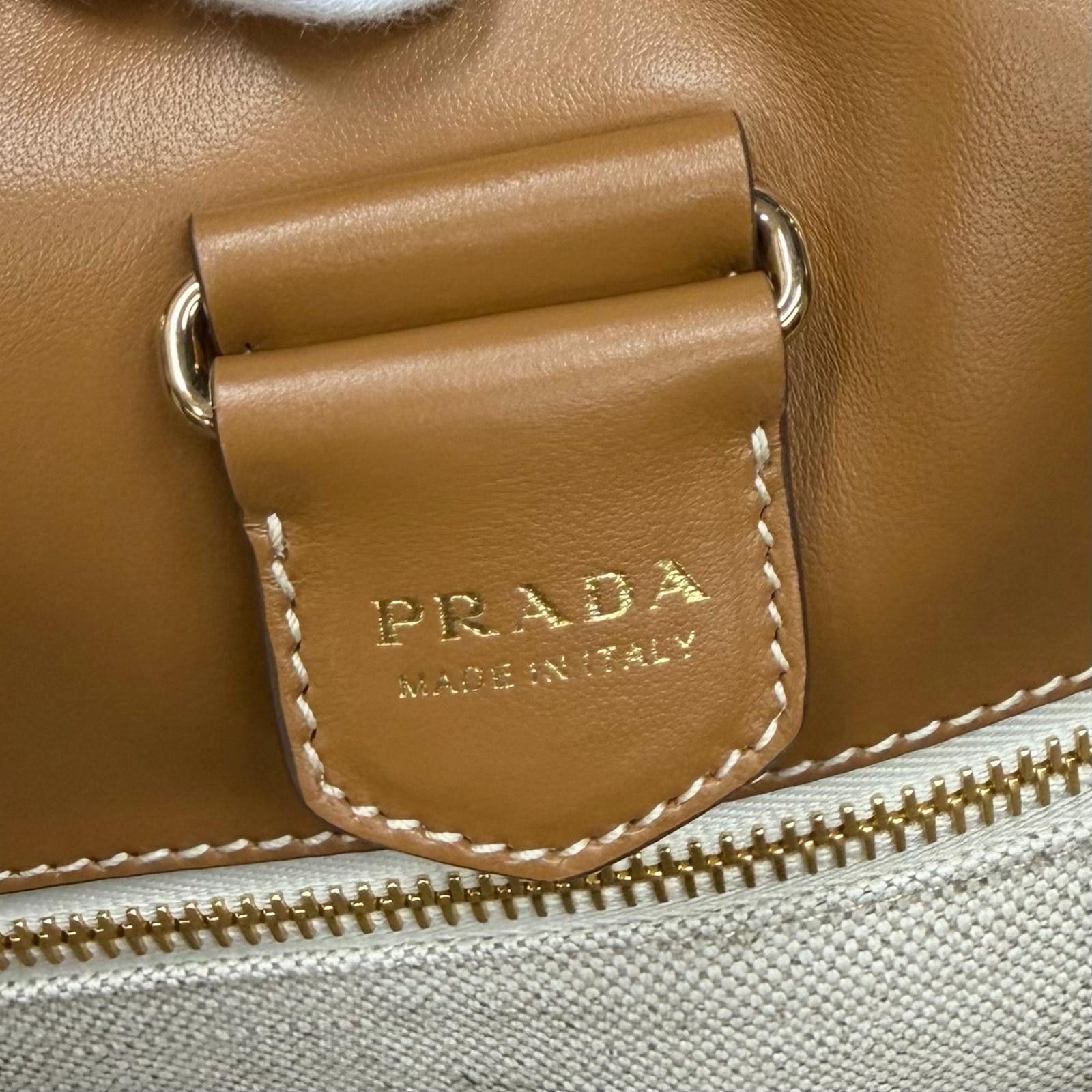 Prada Prada Prada Canvas Tote Bag Textile Tote Bag 1BG561 DUTY FREE for USA Size ONE SIZE - 12 Thumbnail