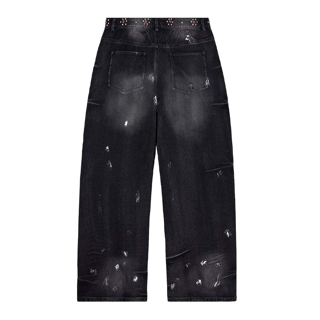 Vale Forever DIY Carpenter Jeans Black Size US 30 / EU 46 - 2 Thumbnail
