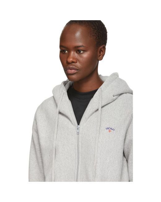 Noah Noah grey zip hoodie L Grailed