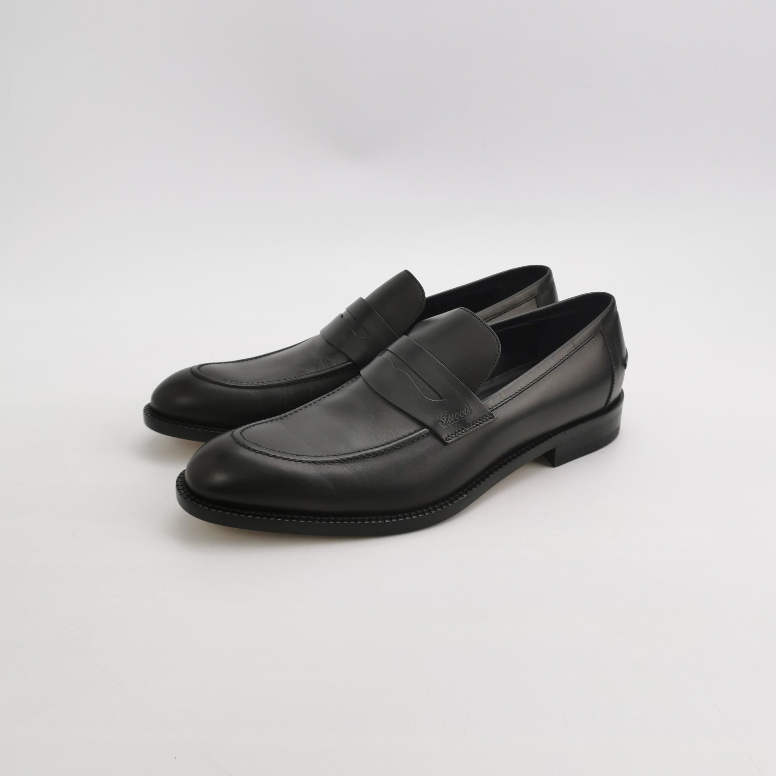 Gucci Gucci Black Leather Penny Loafers Size 41 Size US 8 / EU 41 - 3 Thumbnail