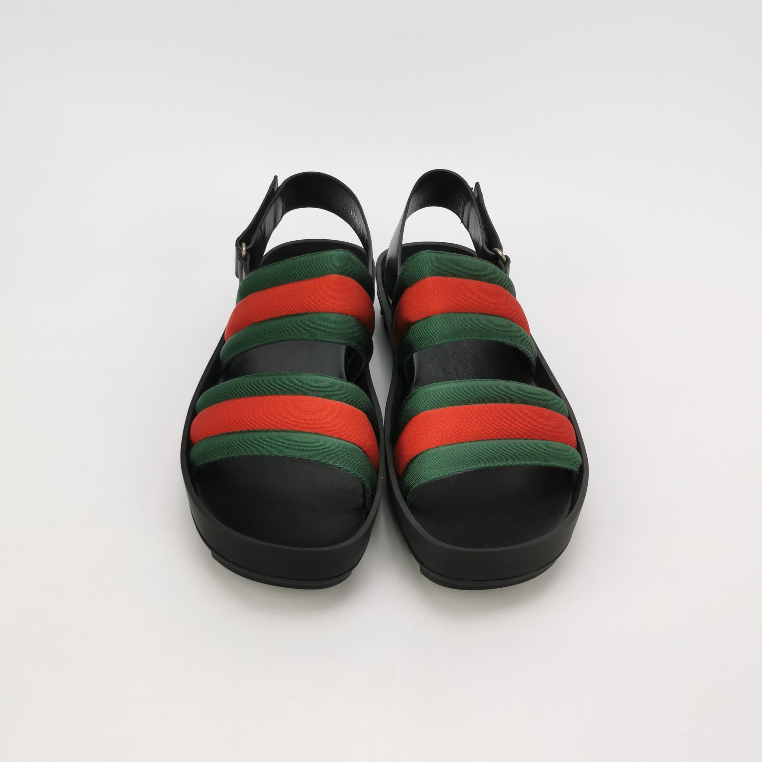 Gucci Gucci Web Stripe Leather Sandals 42 Size US 9 / EU 42 - 4 Thumbnail