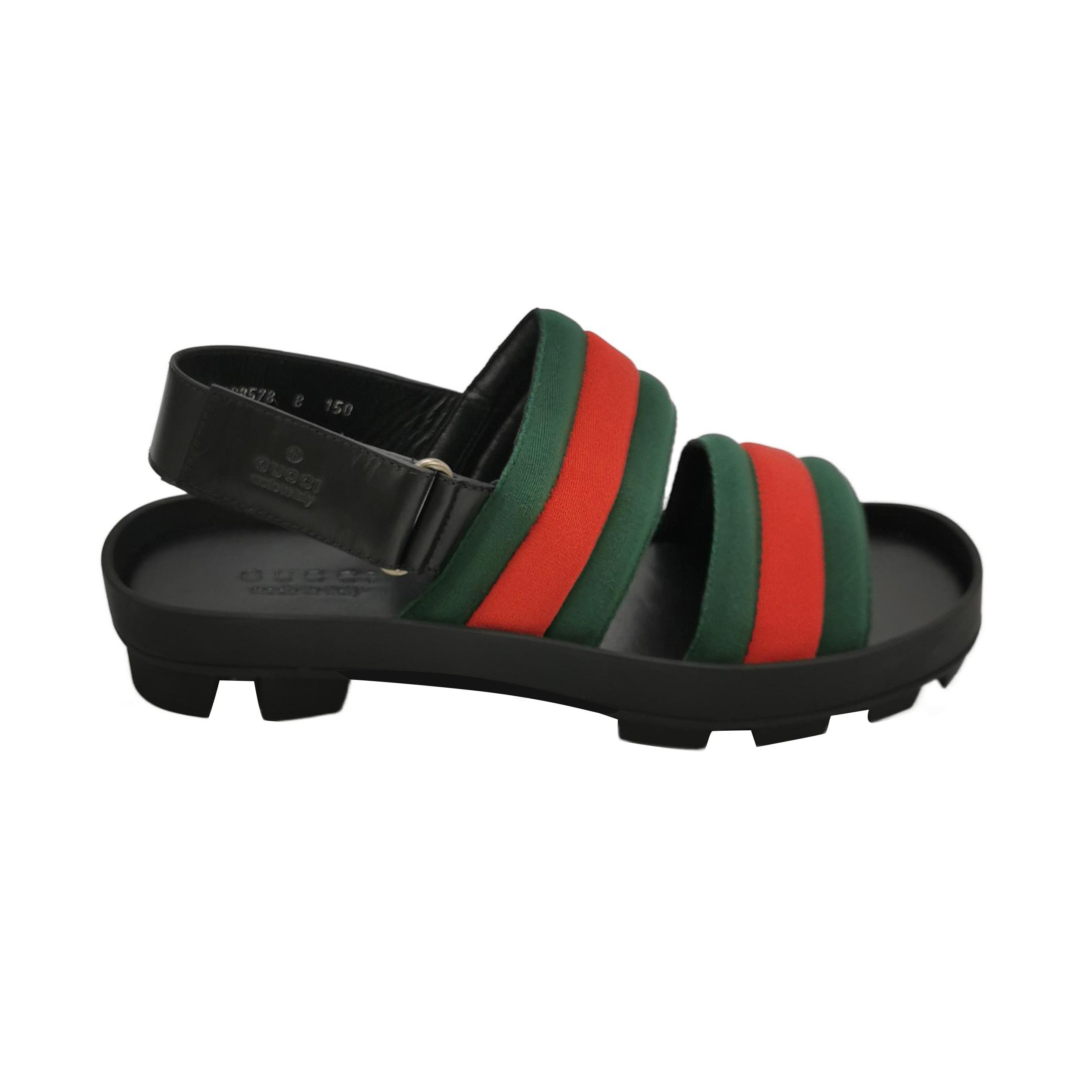 Gucci Gucci Web Stripe Leather Sandals 42 Size US 9 / EU 42 - 2 Thumbnail