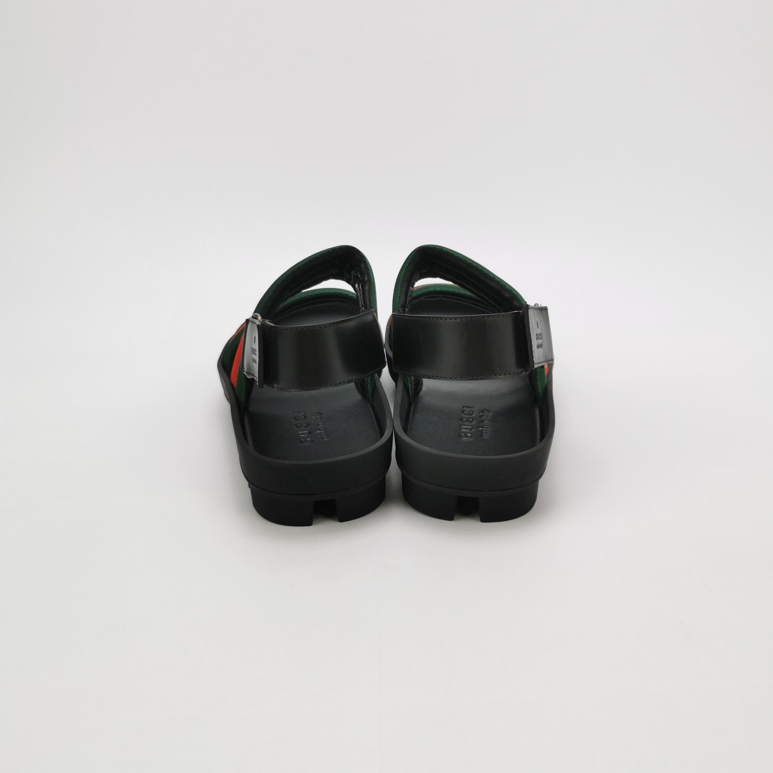 Gucci Gucci Web Stripe Leather Sandals 42 Size US 9 / EU 42 - 5 Thumbnail