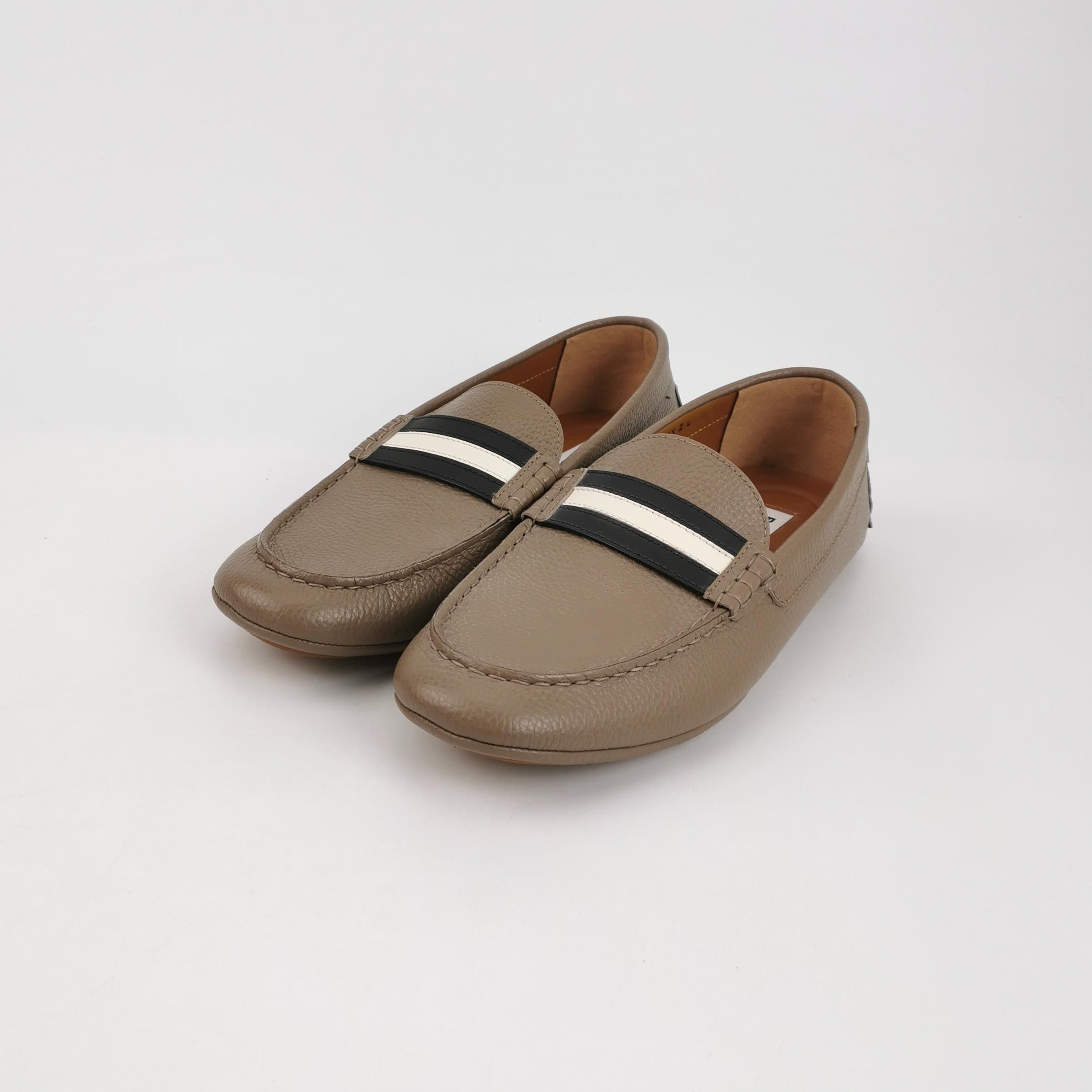 Bally Bally Striped Grained Leather Driver Loafers EU 41 Size US 8 / EU 41 - 3 Thumbnail