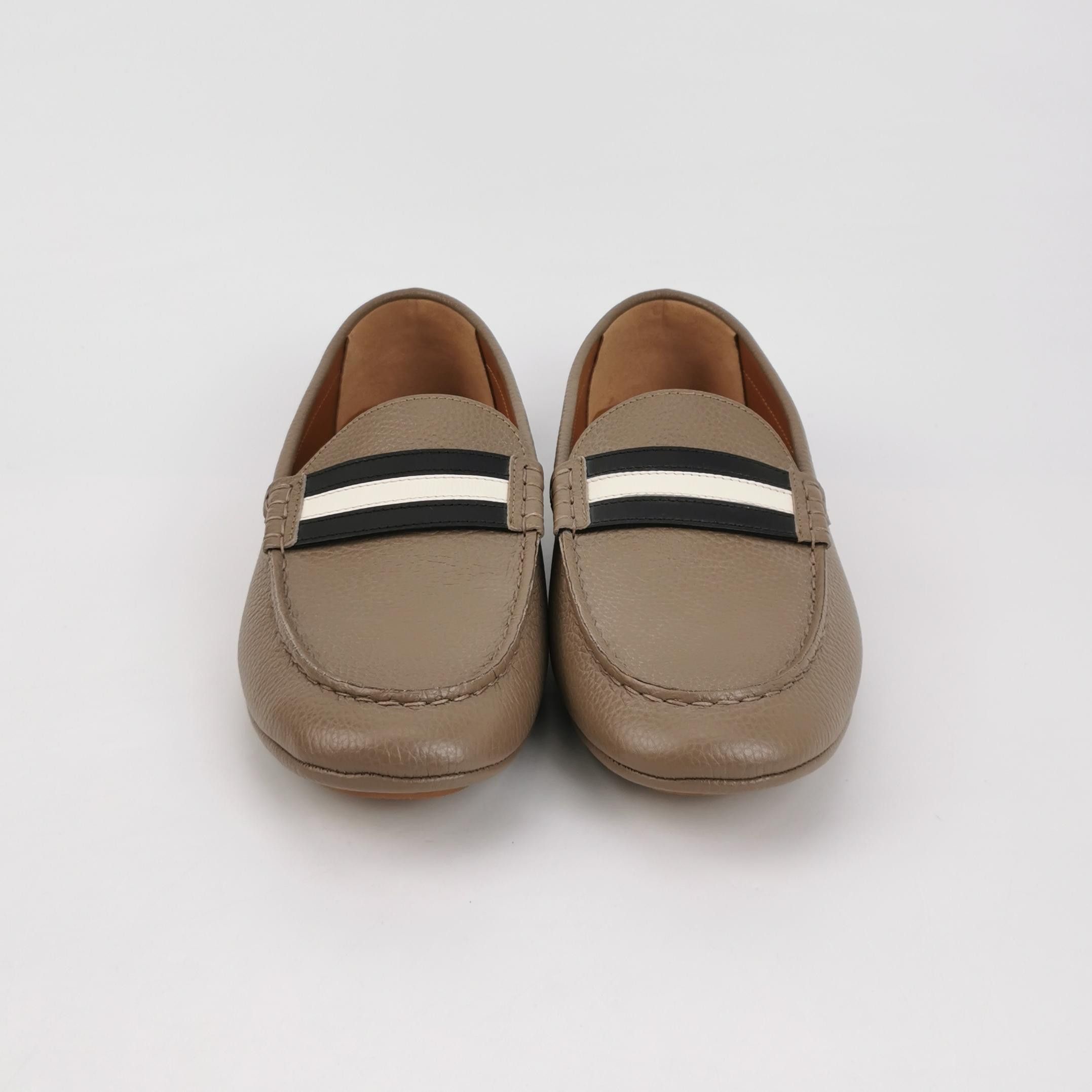 Bally Bally Striped Grained Leather Driver Loafers EU 41 Size US 8 / EU 41 - 4 Thumbnail