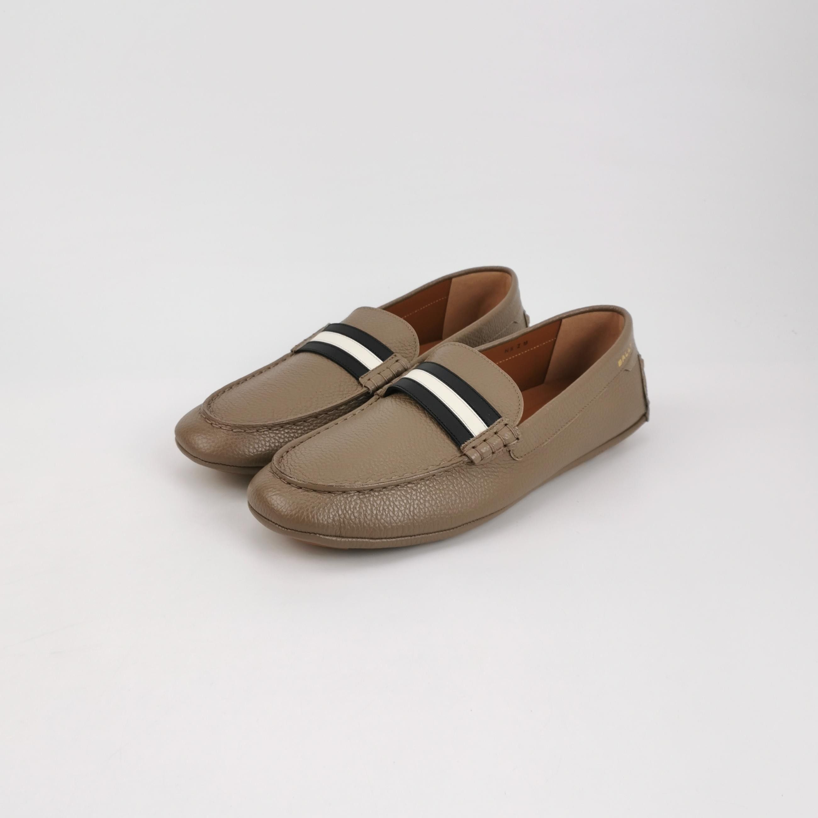 Bally Bally Striped Pebble Grain Leather Loafers EU 42 Size US 9 / EU 42 - 3 Thumbnail