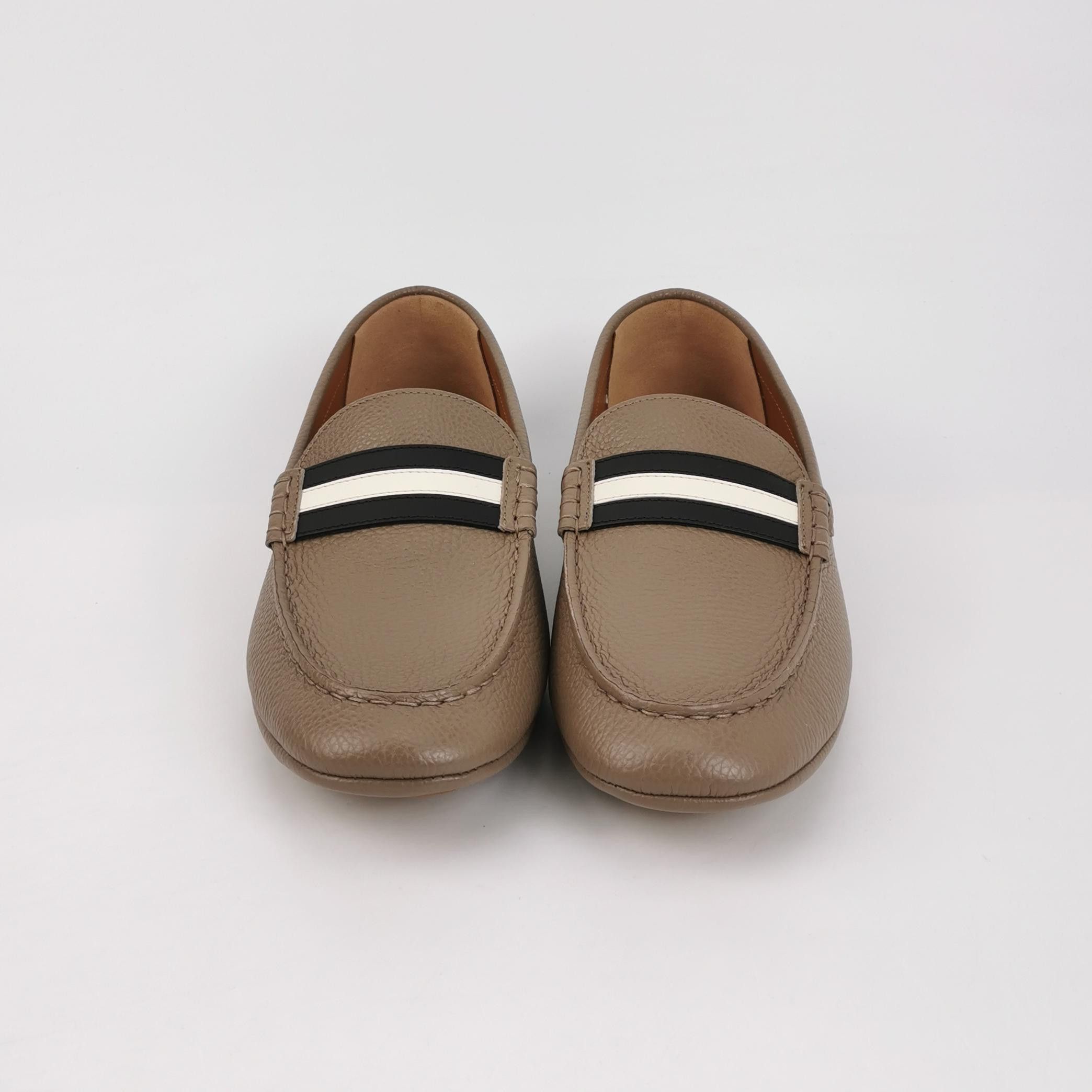 Bally Bally Striped Pebble Grain Loafers Size 42 Size US 9 / EU 42 - 4 Thumbnail