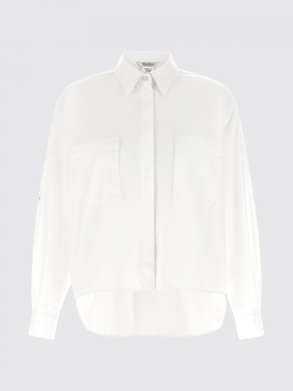 Max Mara Max Mara Shirt Woman White Size L / US 10 / IT 46 - 2 Thumbnail