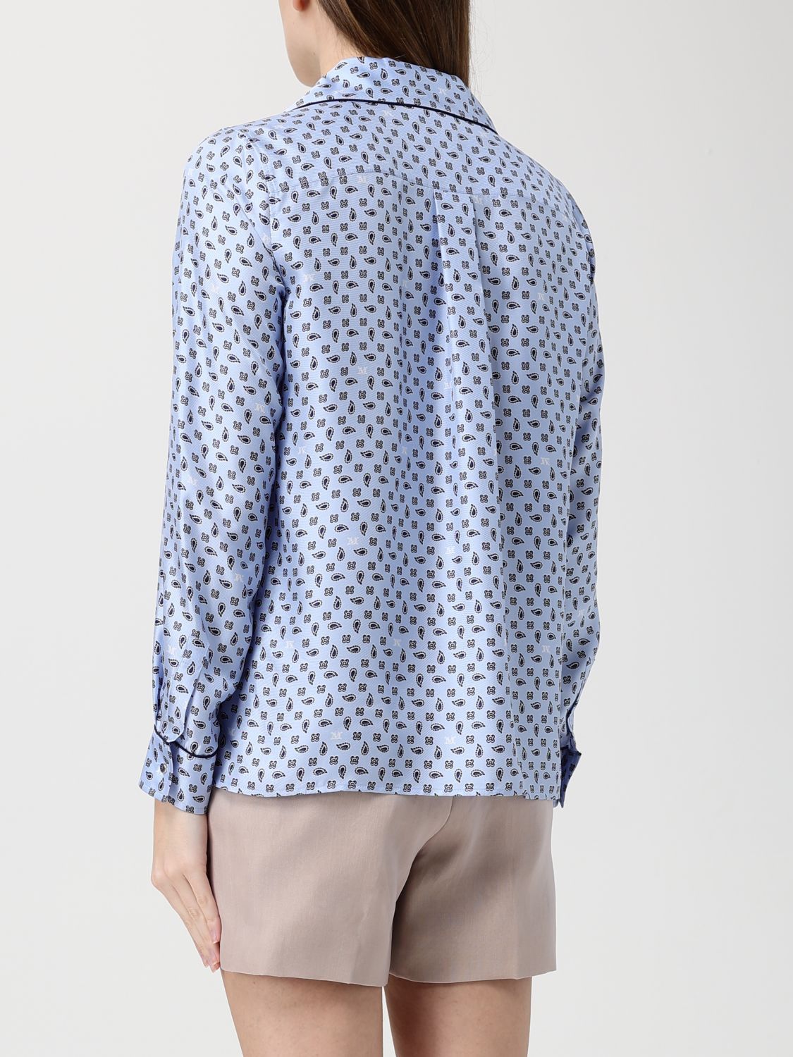 Max Mara Max Mara Shirt Woman Gnawed Blue Size M / US 6-8 / IT 42-44 - 3 Thumbnail