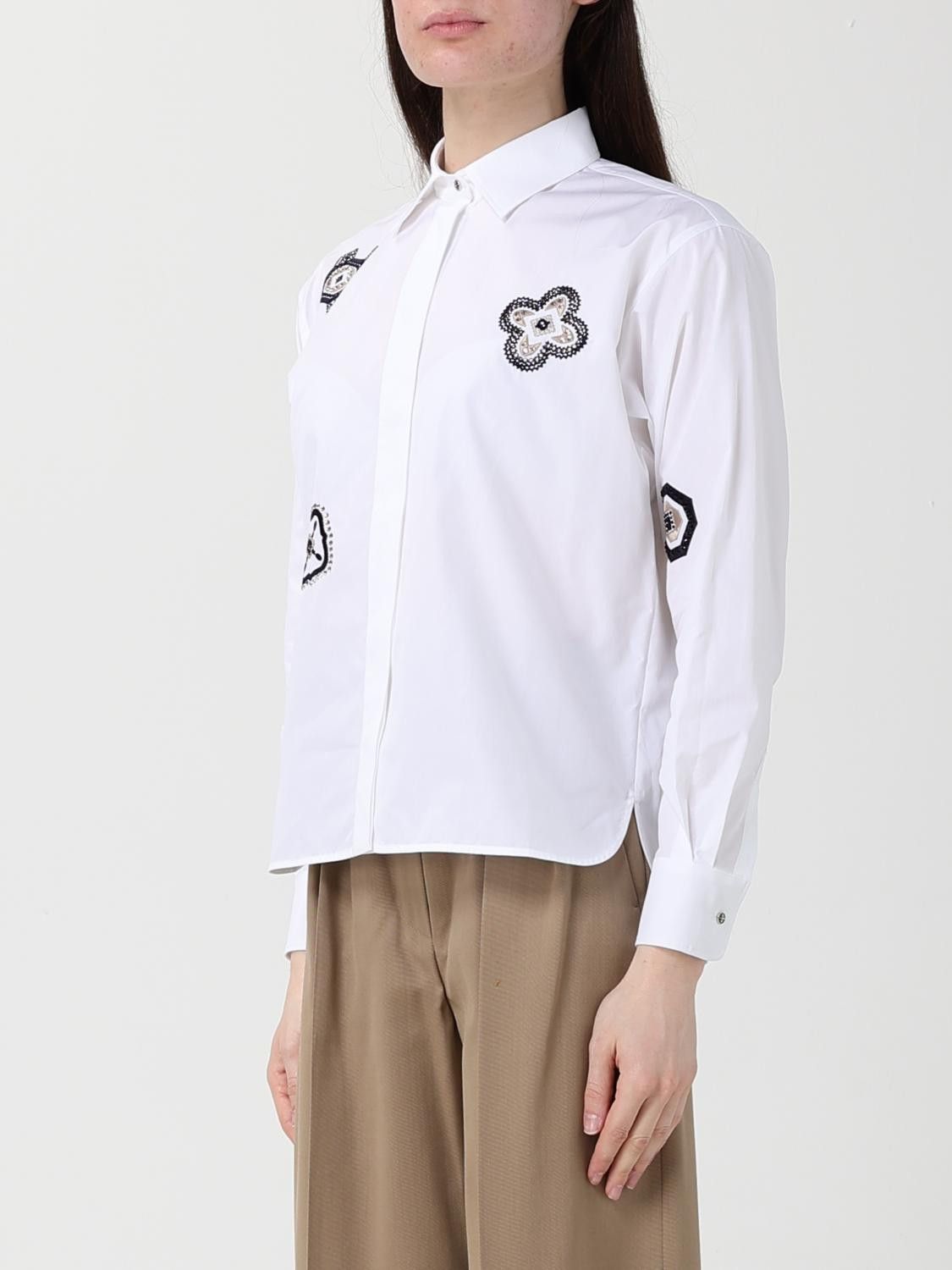 Max Mara Max Mara Shirt Woman White Size L / US 10 / IT 46 - 4 Thumbnail