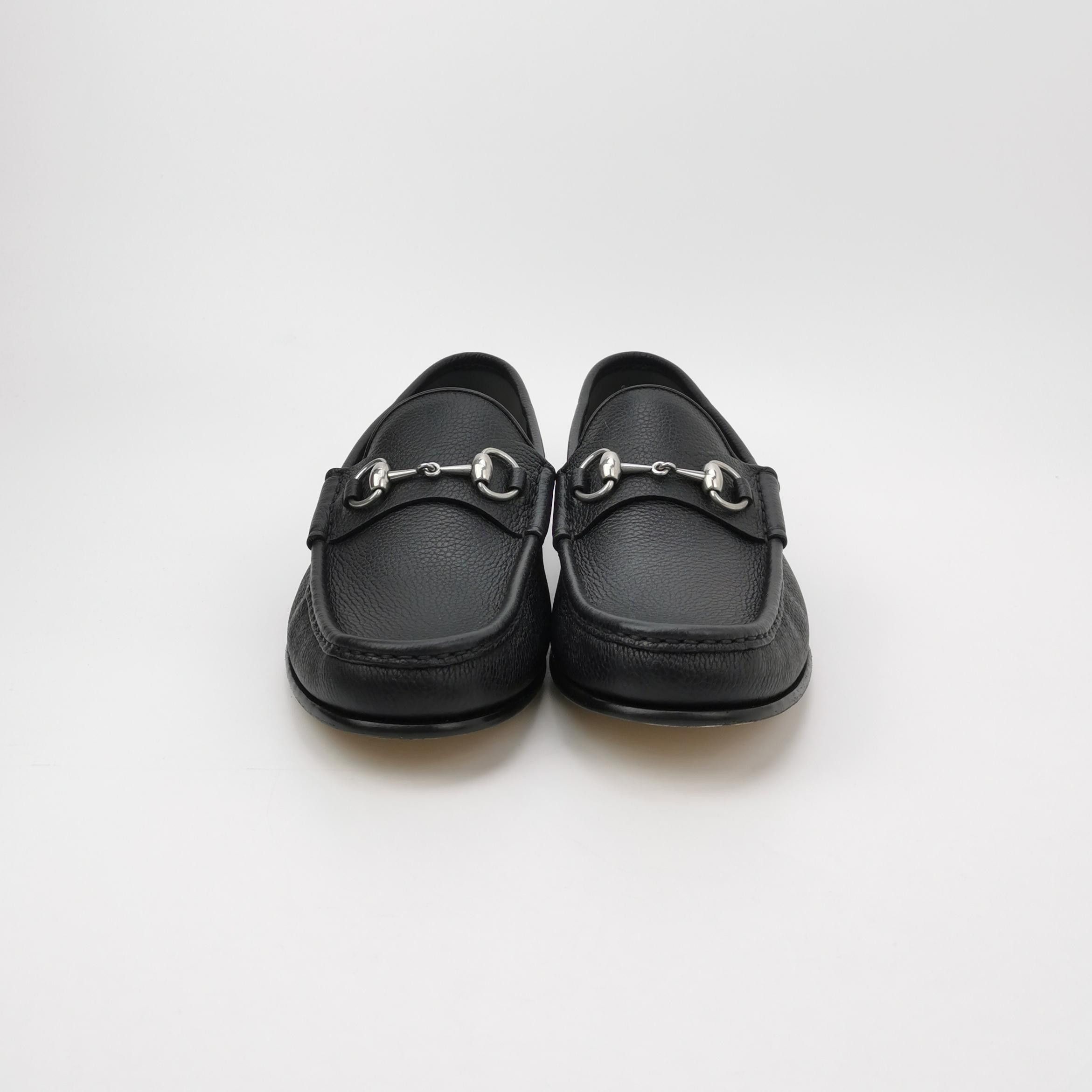Gucci Gucci Horsebit Grained Leather Loafers EU 43 Size US 10 / EU 43 - 4 Thumbnail