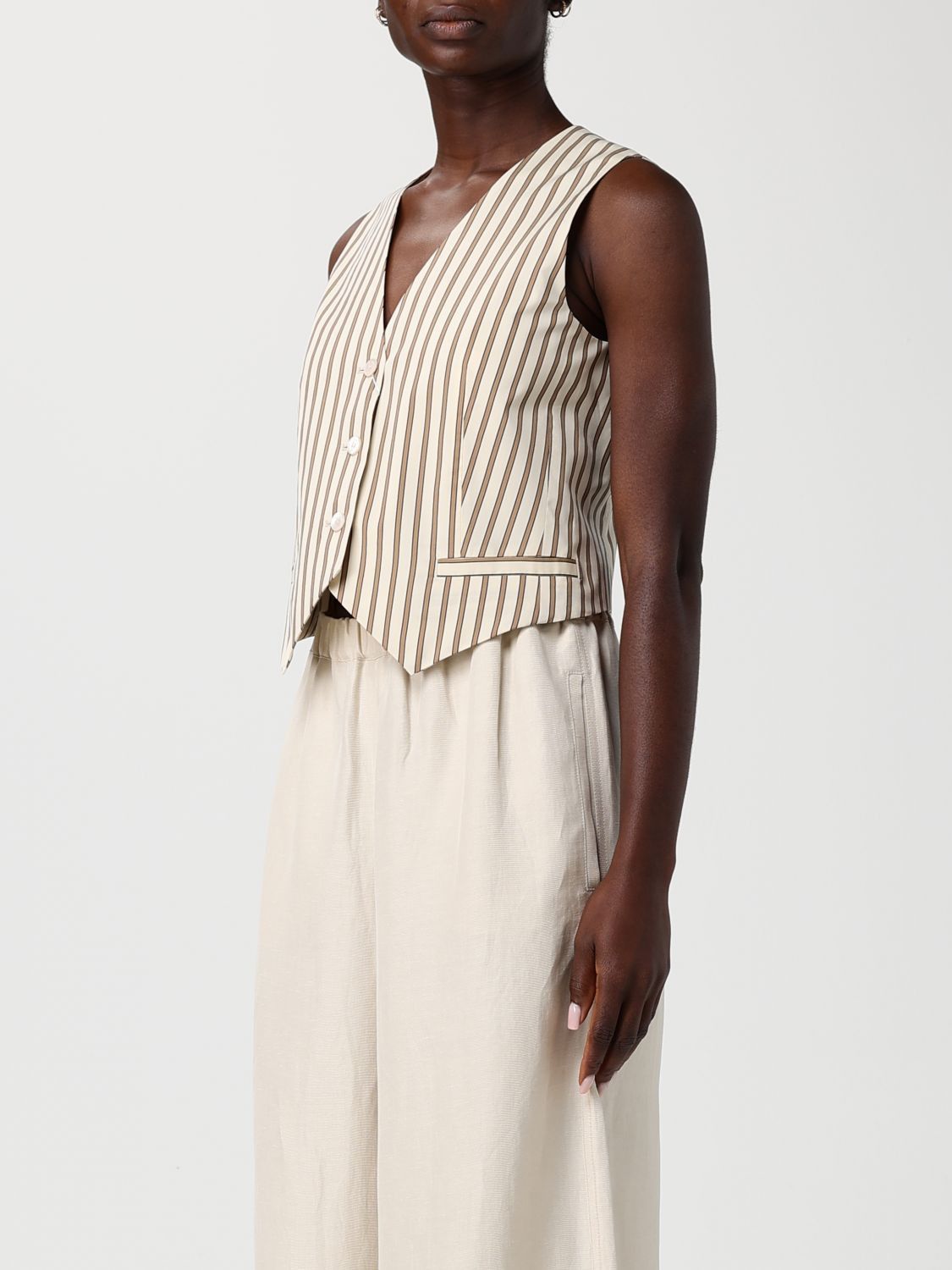 Max Mara Max Mara Waistcoat Woman Beige Size XS / US 0-2 / IT 36-38 - 4 Thumbnail